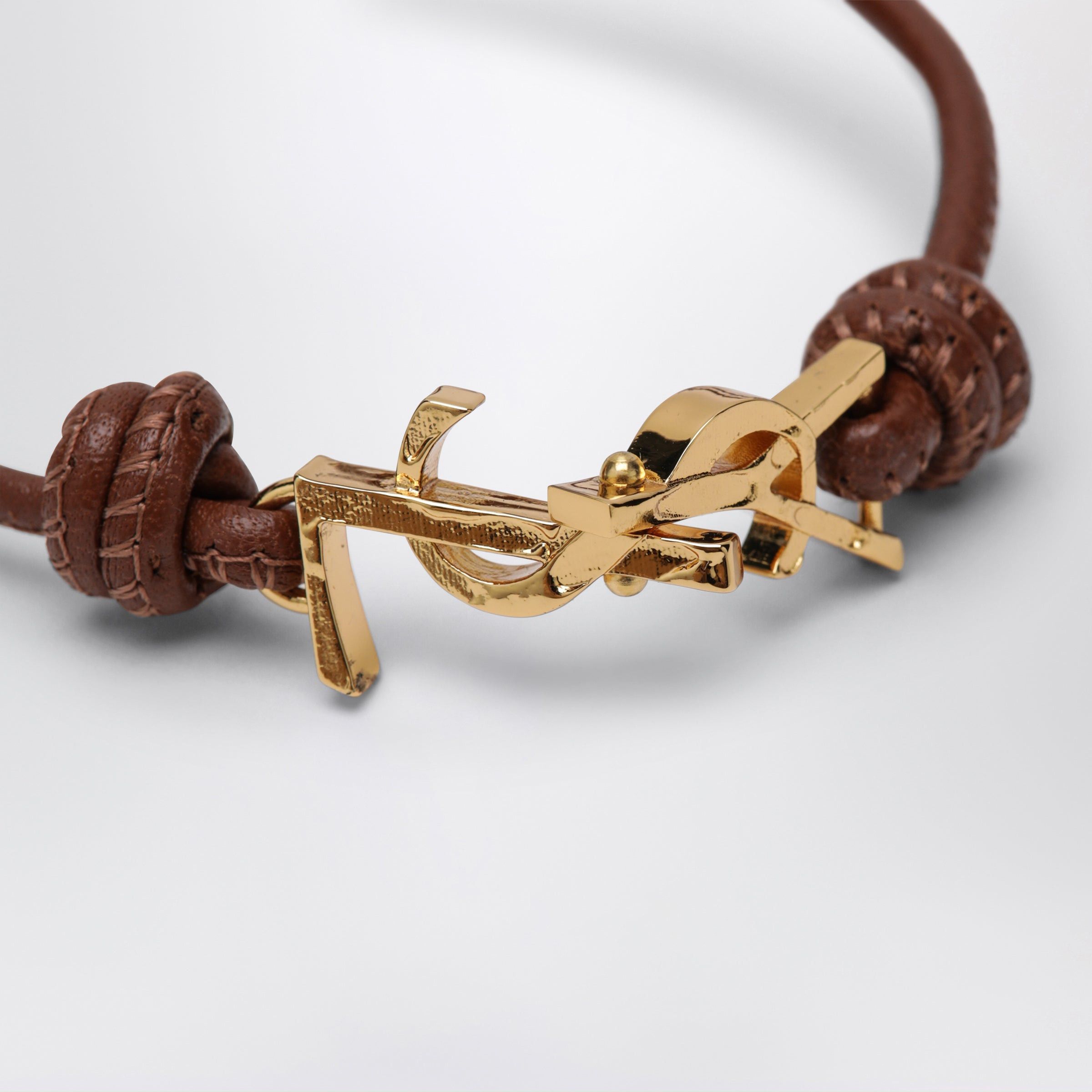 Saint Laurent Paris Saint Laurent Cassandre Leather Cord Bracelet Size ONE SIZE - 2 Thumbnail