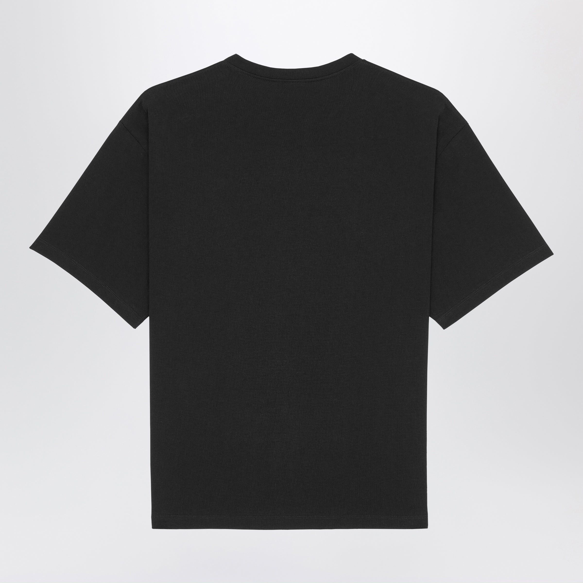 Saint Laurent Paris Saint Laurent Black Oversized Cotton T-Shirt With Cassandre Logo Size US M / EU 48-50 / 2 - 2 Thumbnail