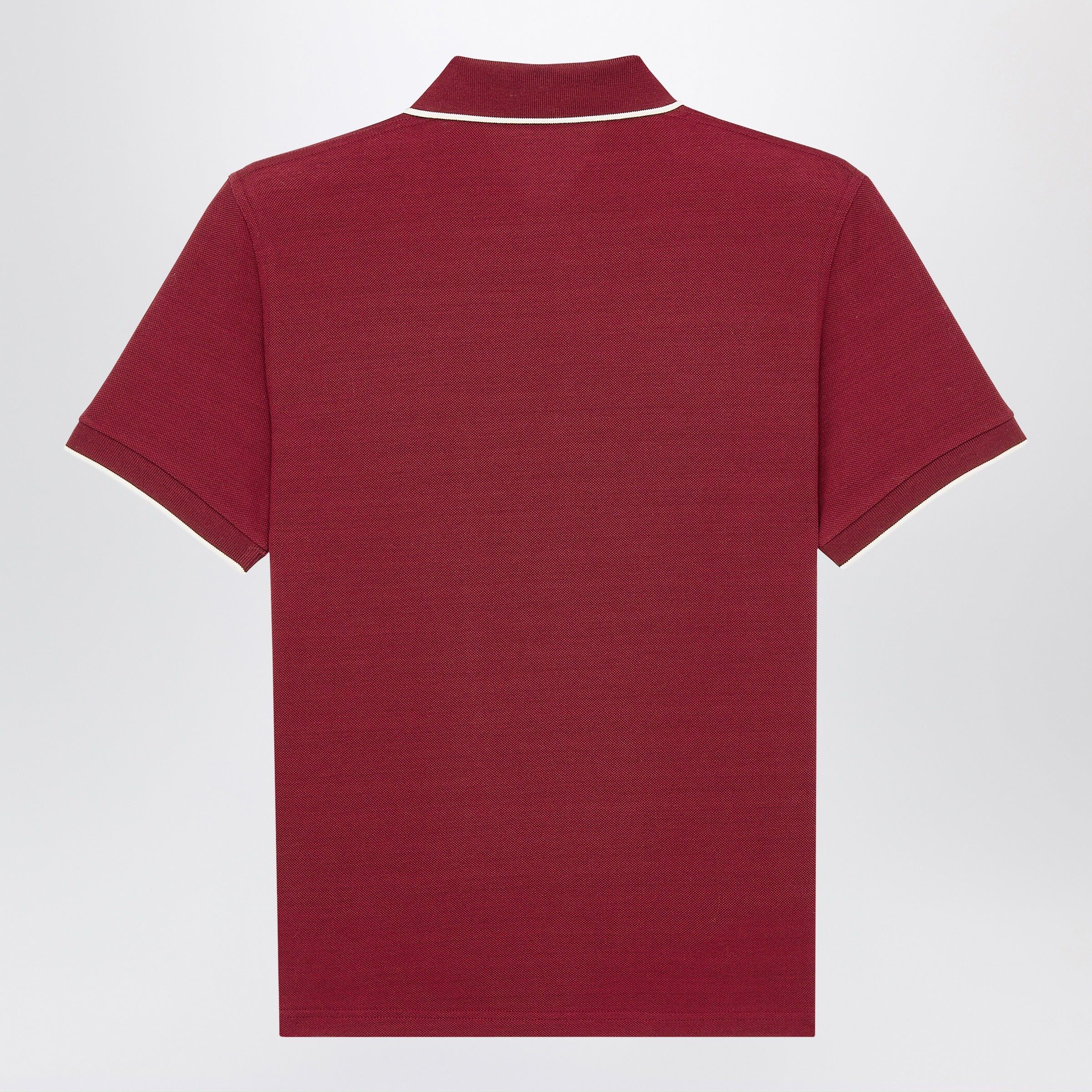 Saint Laurent Paris Saint Laurent Bordeaux Cassandre Polo In Cotton Pique Size US S / EU 44-46 / 1 - 2 Thumbnail