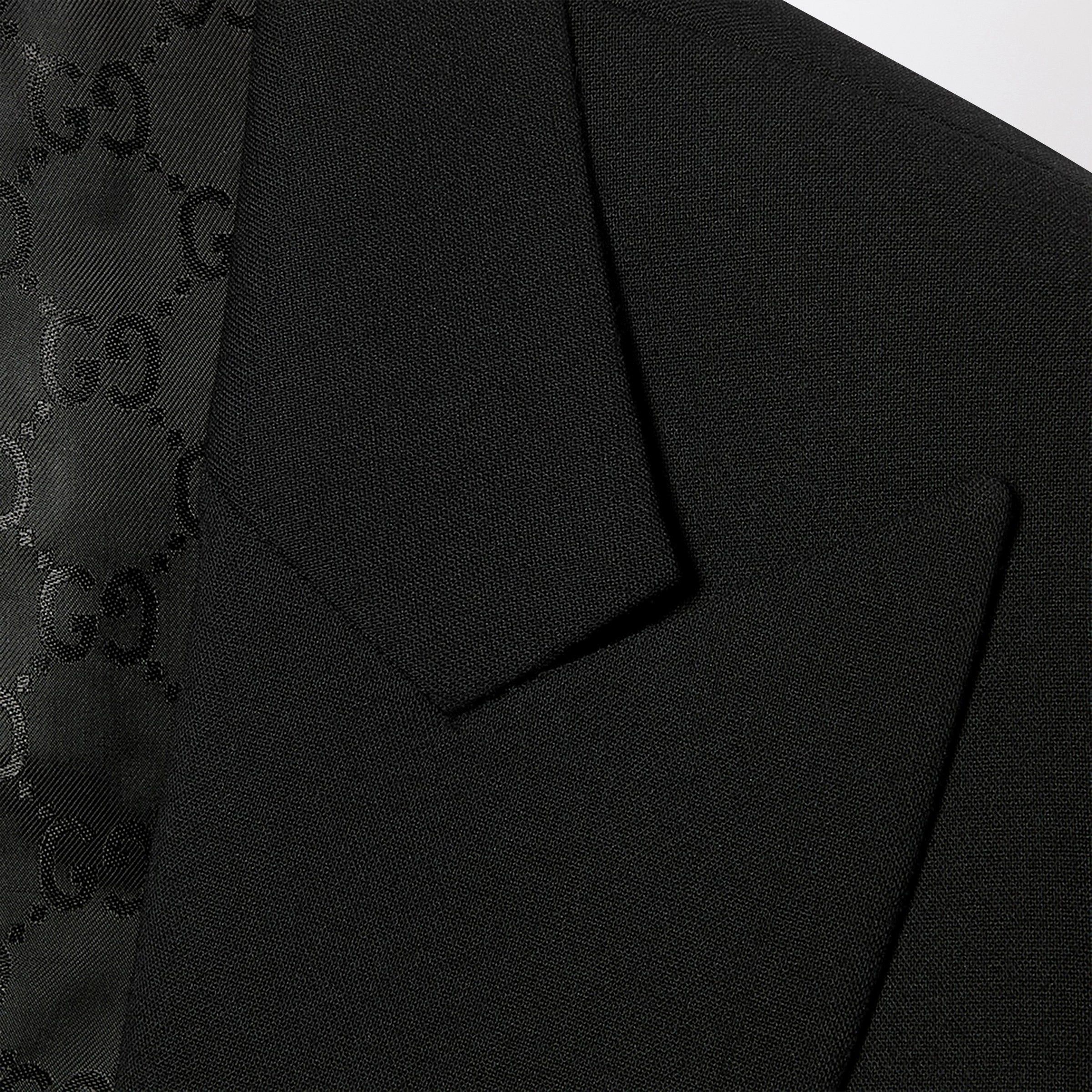 Gucci Gucci Black Stretch Wool Technical Jacket Size S / US 4 / IT 40 - 2 Thumbnail