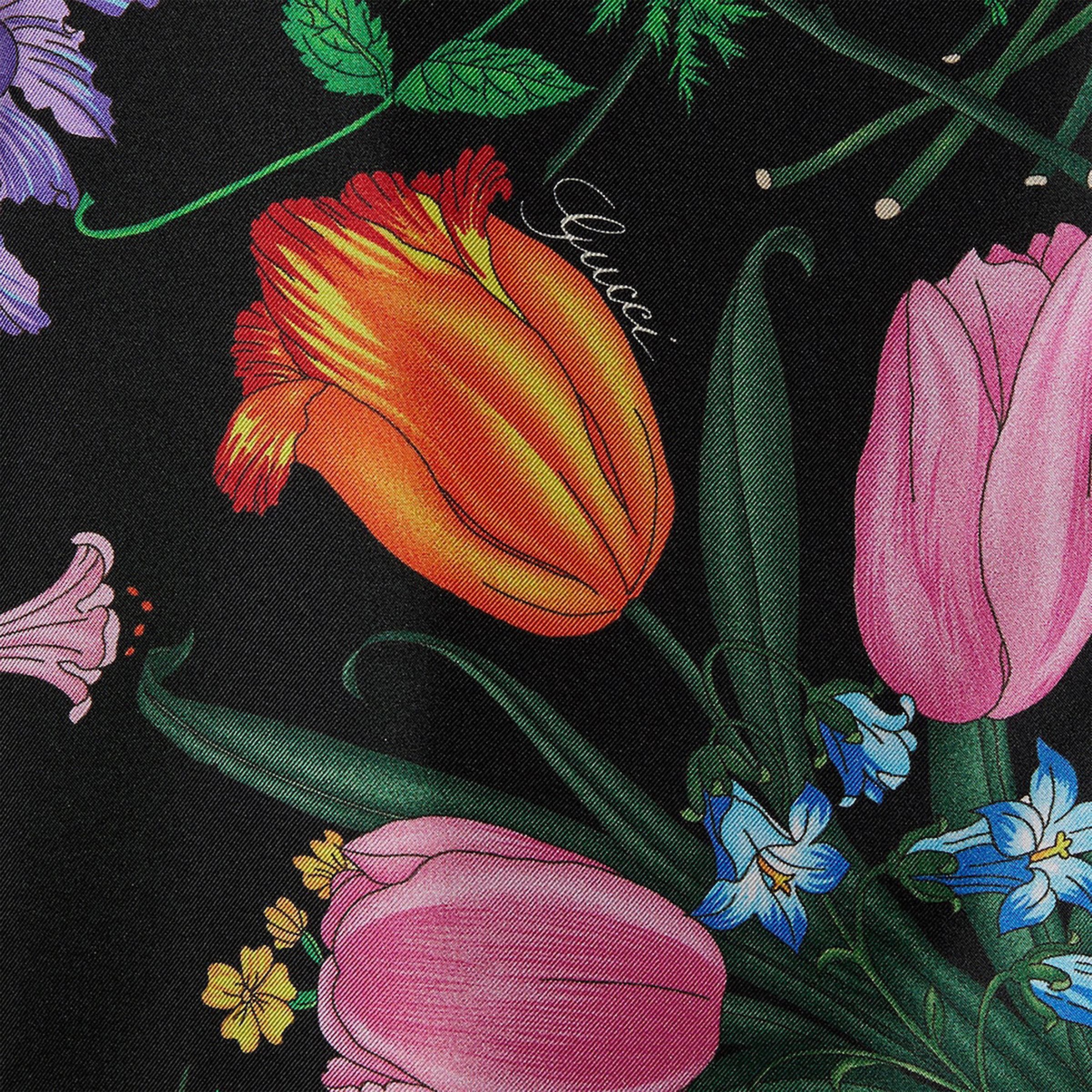 Gucci Gucci Silk Twill Shirt With Flora Print Size S / US 4 / IT 40 - 2 Thumbnail