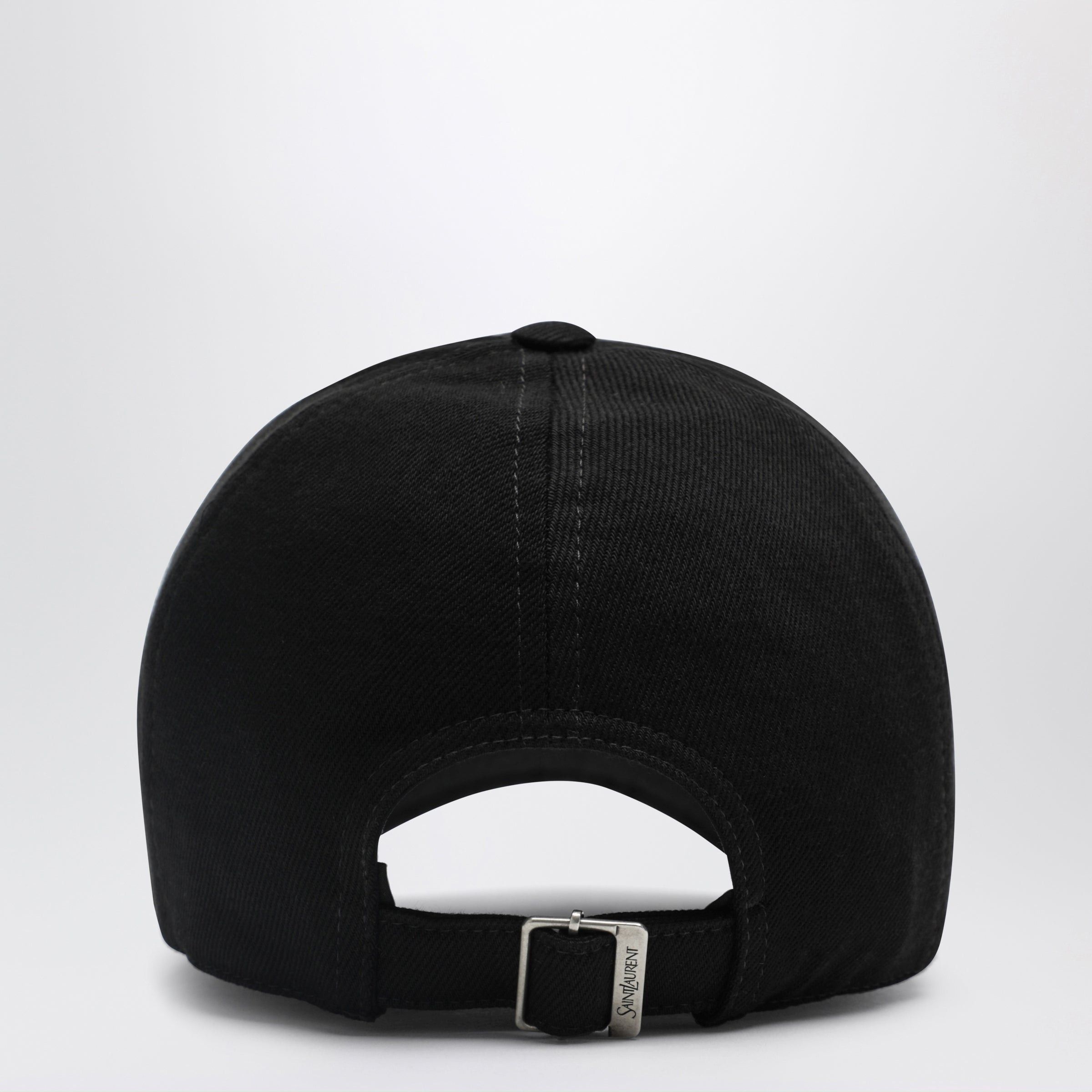 Saint Laurent Paris Saint Laurent Cassandre Black Cotton Baseball Cap Size ONE SIZE - 2 Thumbnail
