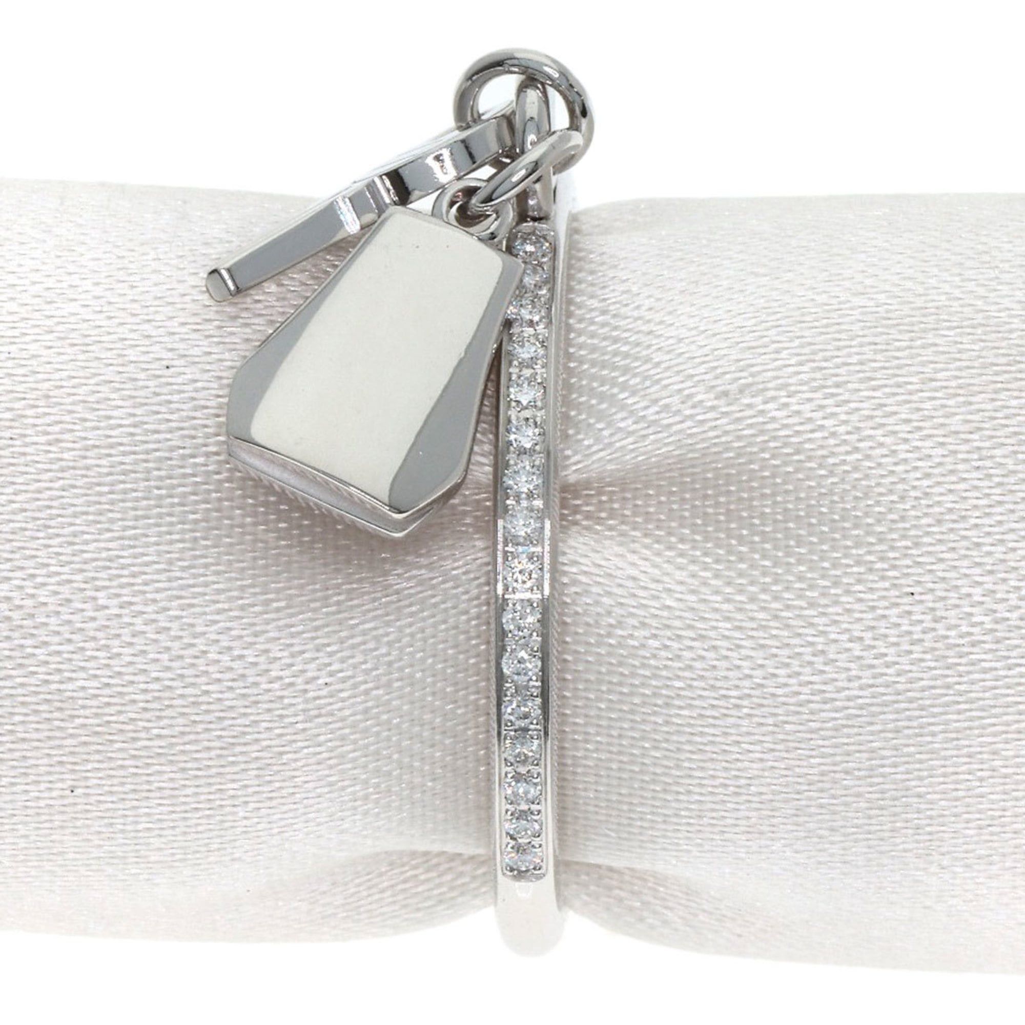 Hermes Hermes Kelly Clochette PM Diamond Ring #53, 18K White Gold, Women's Size ONE SIZE - 3 Thumbnail