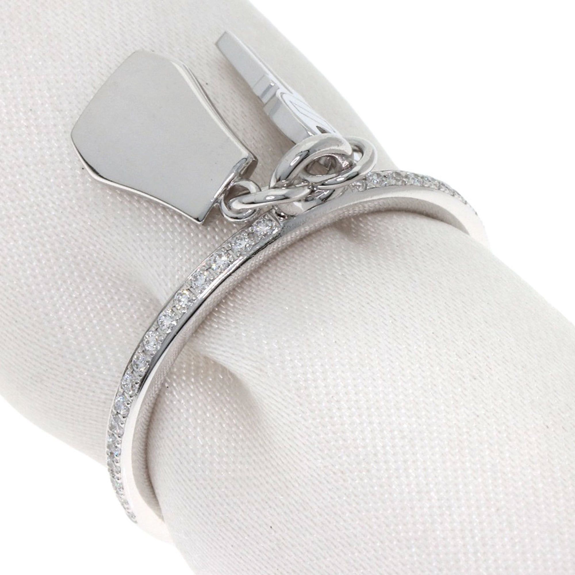 Hermes Hermes Kelly Clochette PM Diamond Ring #53, 18K White Gold, Women's Size ONE SIZE - 2 Thumbnail