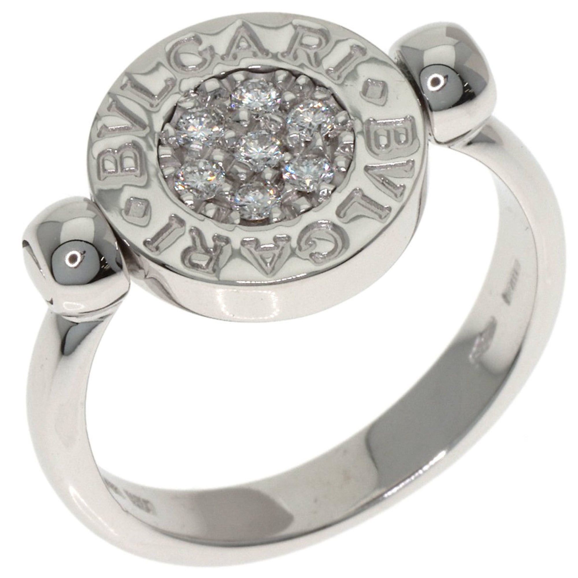 Bvlgari BVLGARI Flip Onyx Diamond Ring - 18K White Gold Women's Size ONE SIZE - 2 Thumbnail