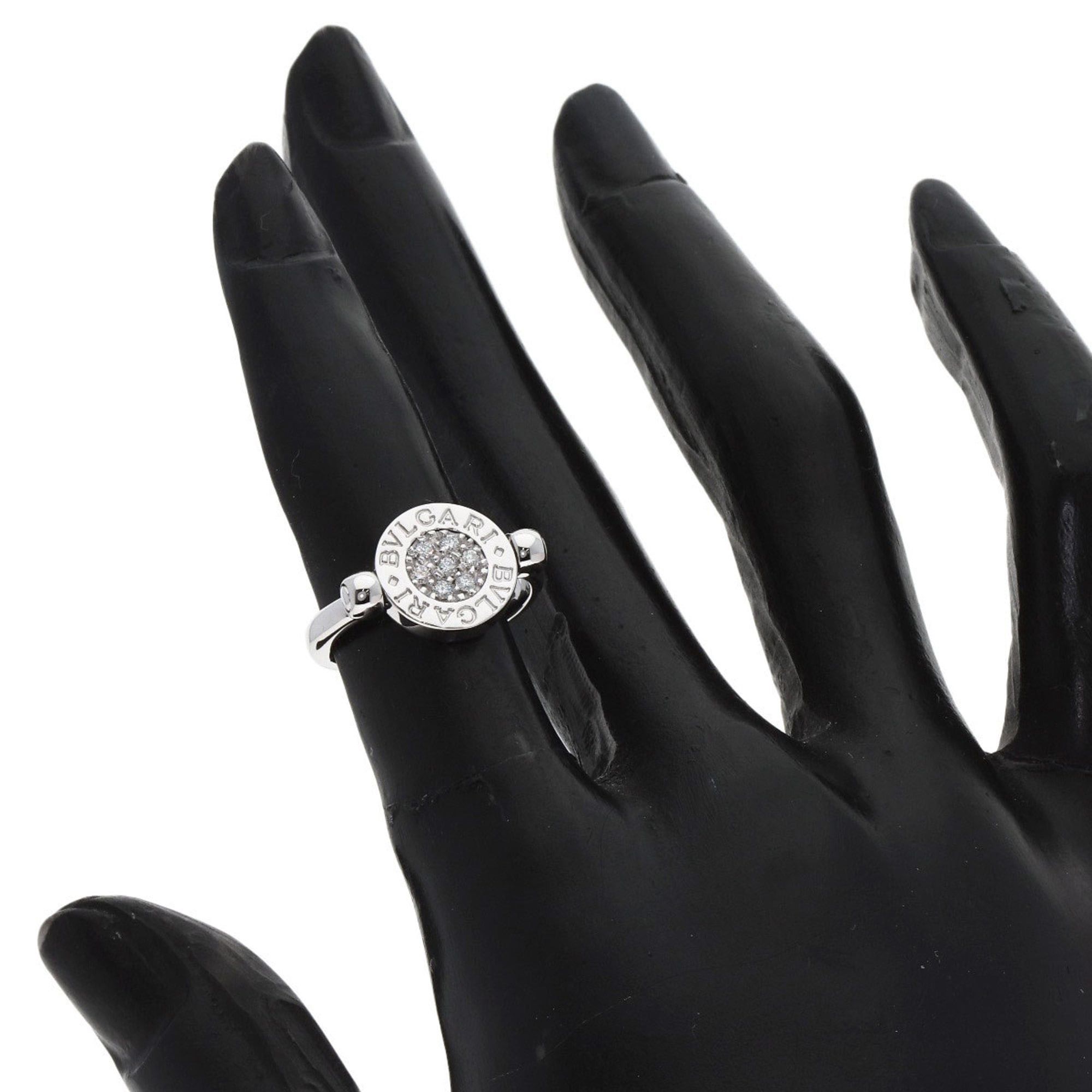 Bvlgari BVLGARI Flip Onyx Diamond Ring - 18K White Gold Women's Size ONE SIZE - 8 Thumbnail