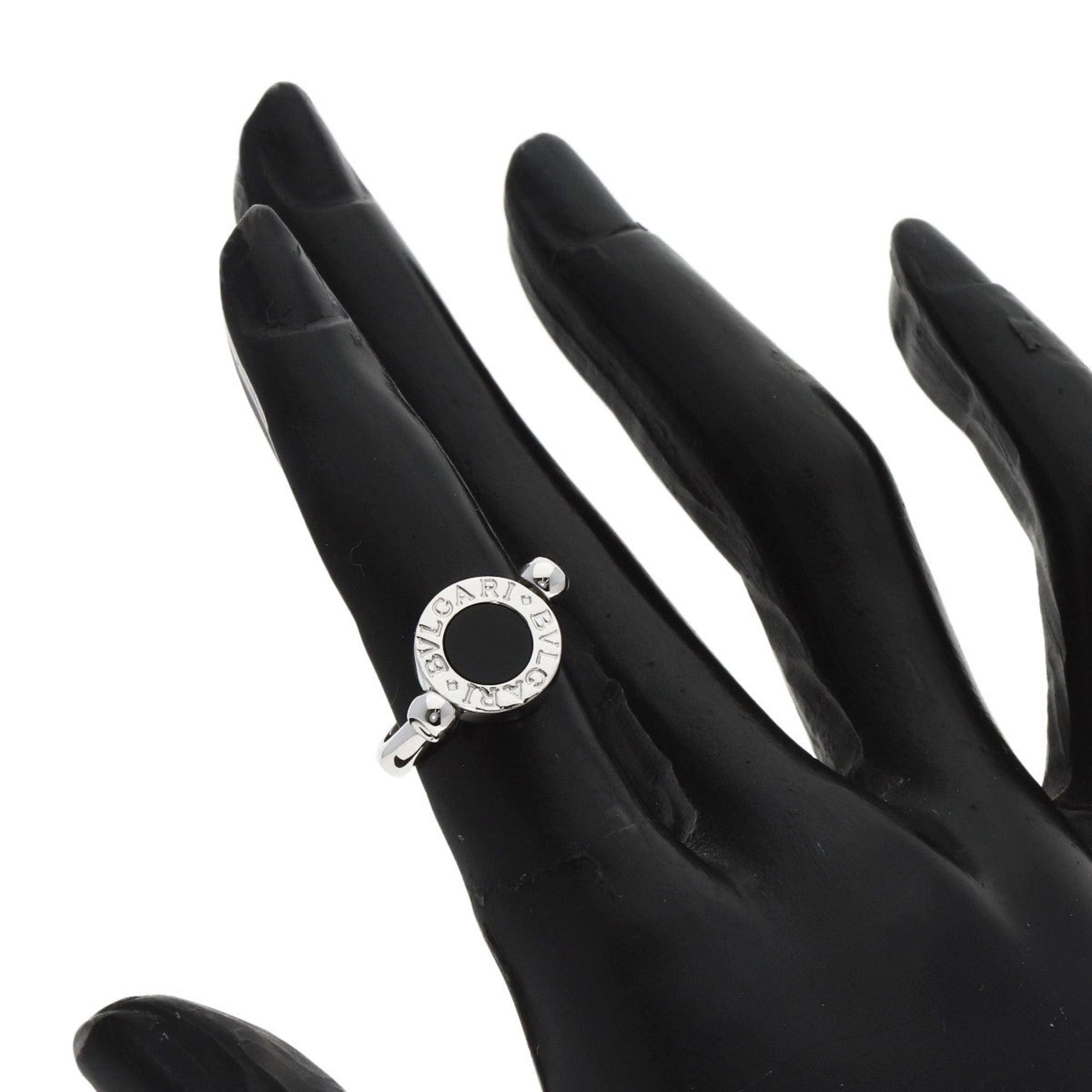 Bvlgari BVLGARI Flip Onyx Diamond Ring - 18K White Gold Women's Size ONE SIZE - 7 Thumbnail