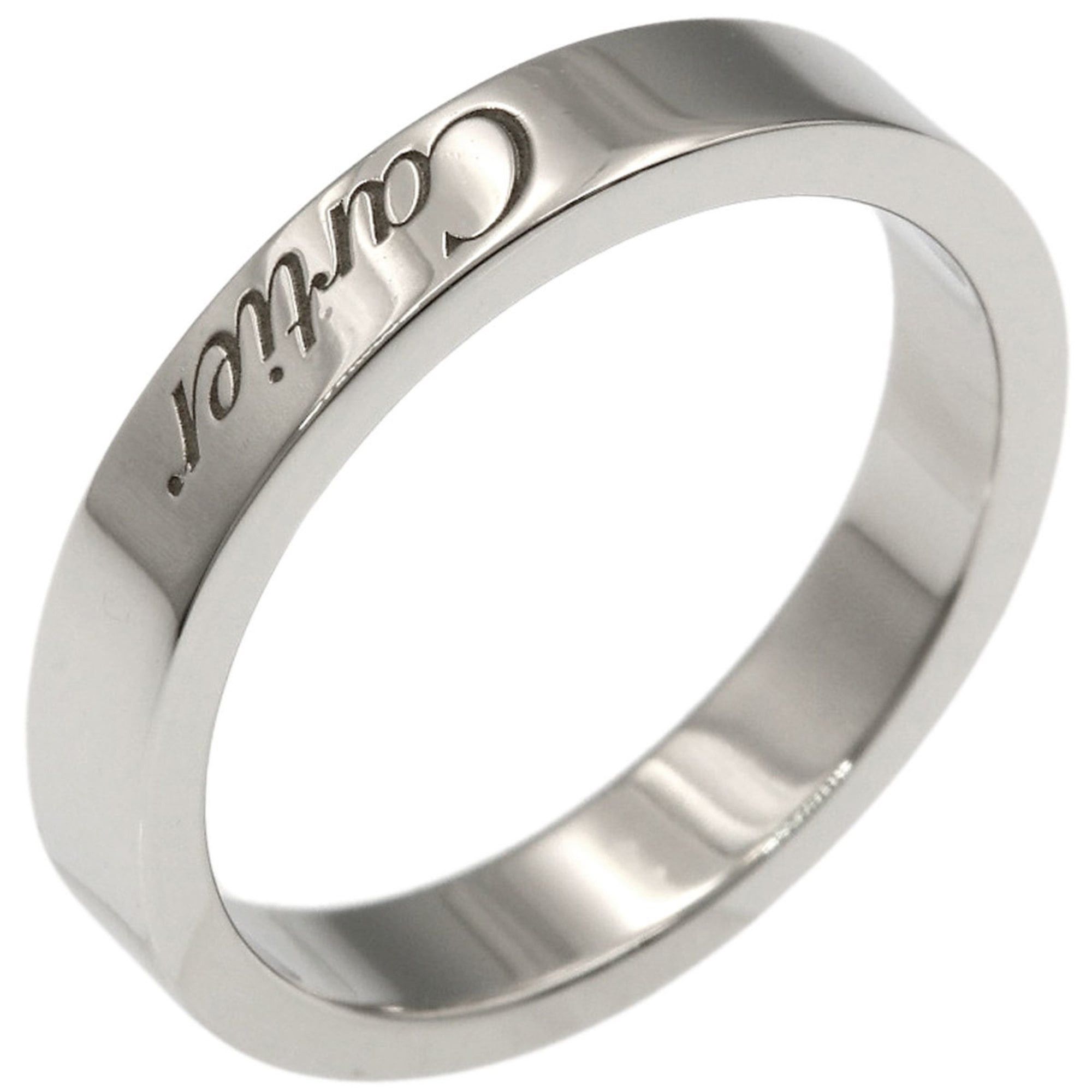 Cartier Cartier Flat Band #46 Ring, Platinum PT950, Women's, CARTIER Size ONE SIZE - 2 Thumbnail