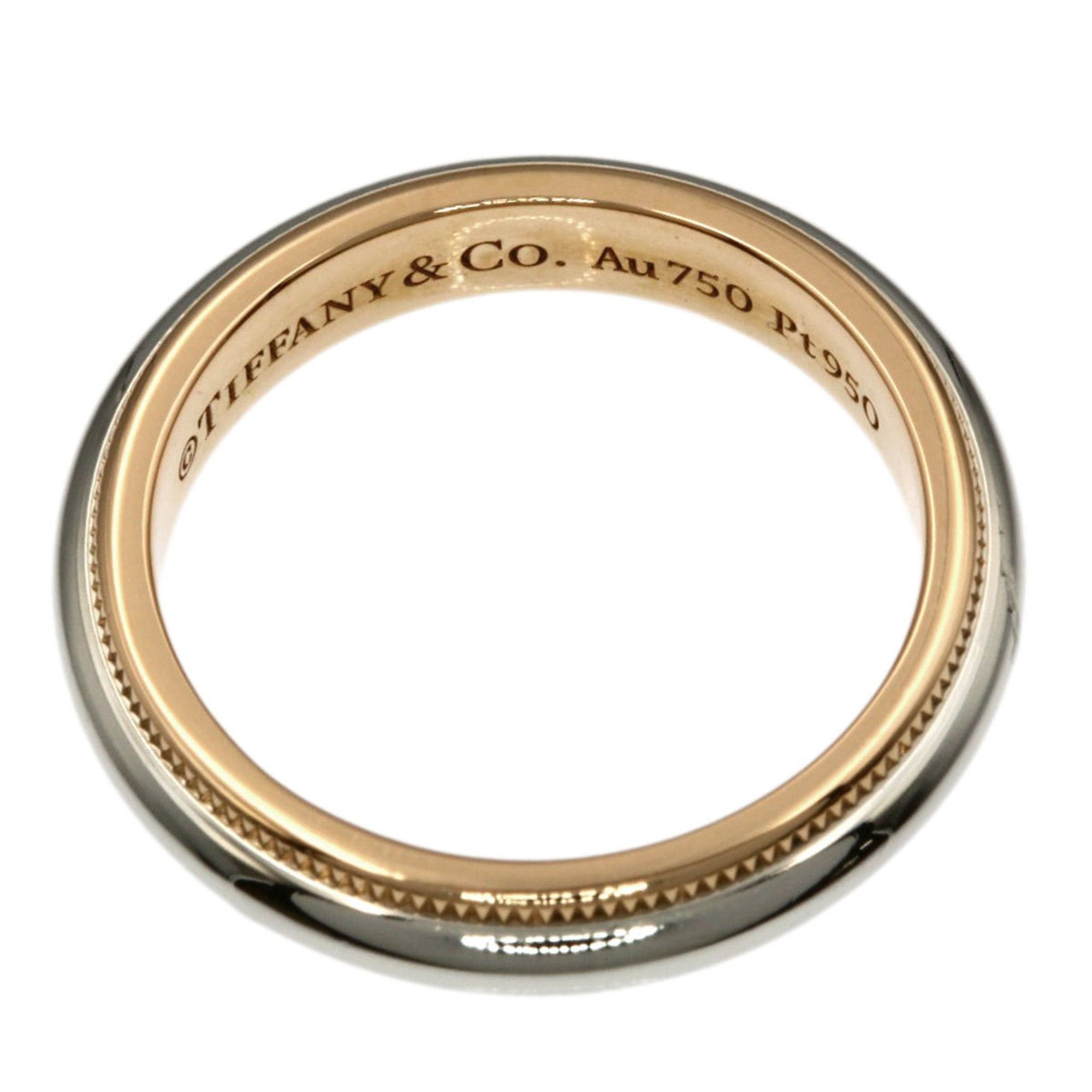 Tiffany & Co. Tiffany & Co. Milgrain Ring, 18K Pink Gold/PT950, Women's Ring. Size ONE SIZE - 4 Thumbnail