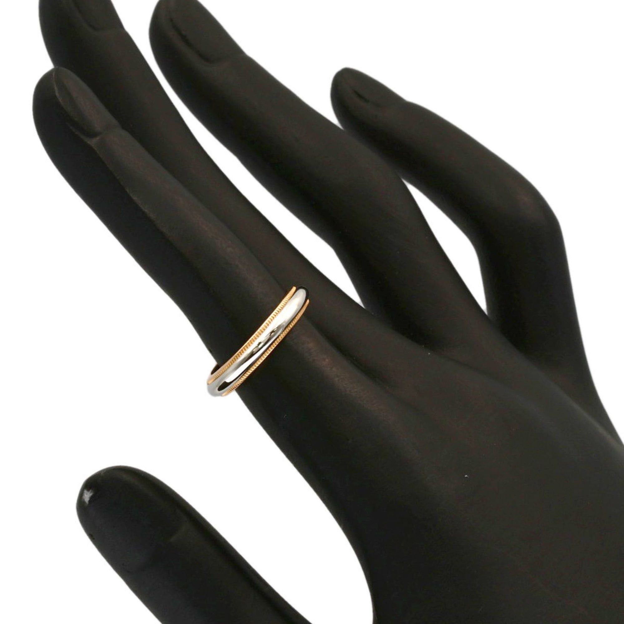 Tiffany & Co. Tiffany & Co. Milgrain Ring, 18K Pink Gold/PT950, Women's Ring. Size ONE SIZE - 5 Thumbnail