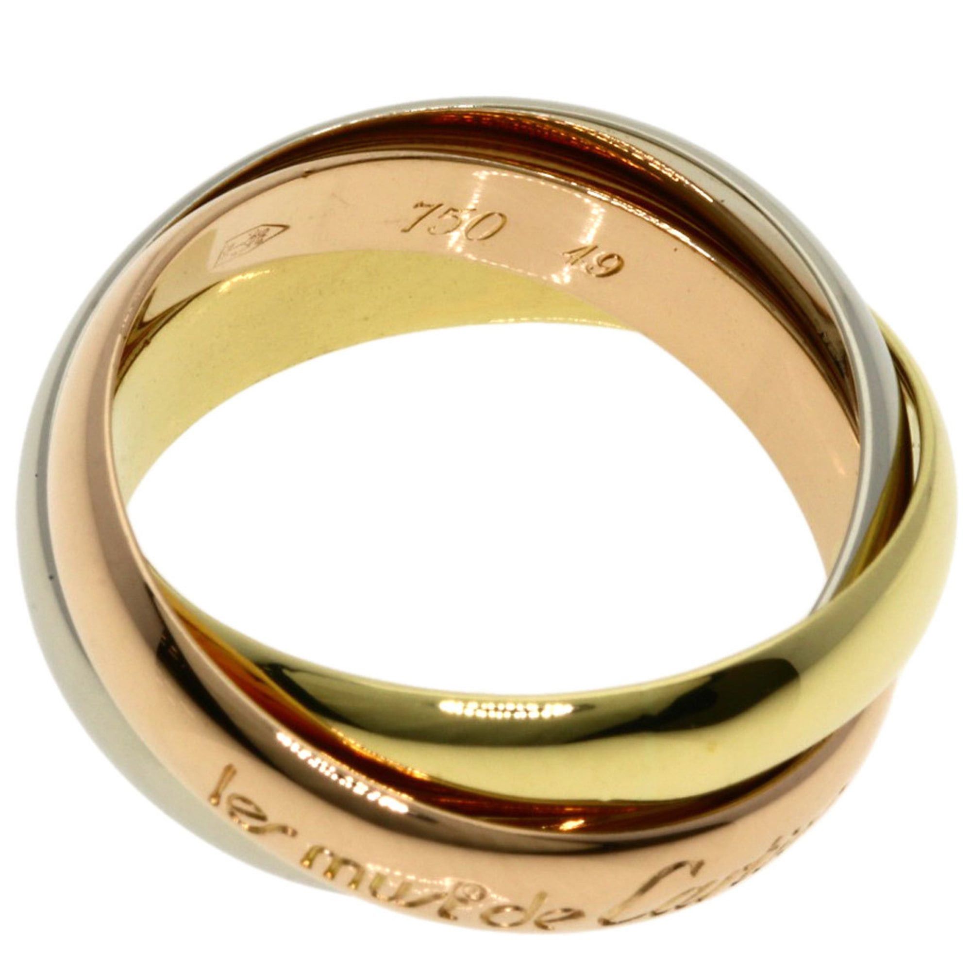 Cartier Cartier Trinity #49 Ring - 18K Yellow Gold/18K White Pink Gold Women's CARTIER Size ONE SIZE - 3 Thumbnail