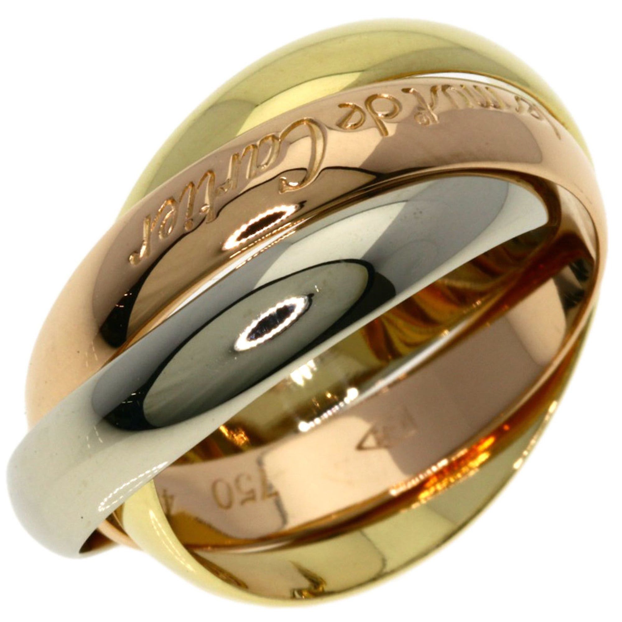 Cartier Cartier Trinity #49 Ring - 18K Yellow Gold/18K White Pink Gold Women's CARTIER Size ONE SIZE - 2 Thumbnail