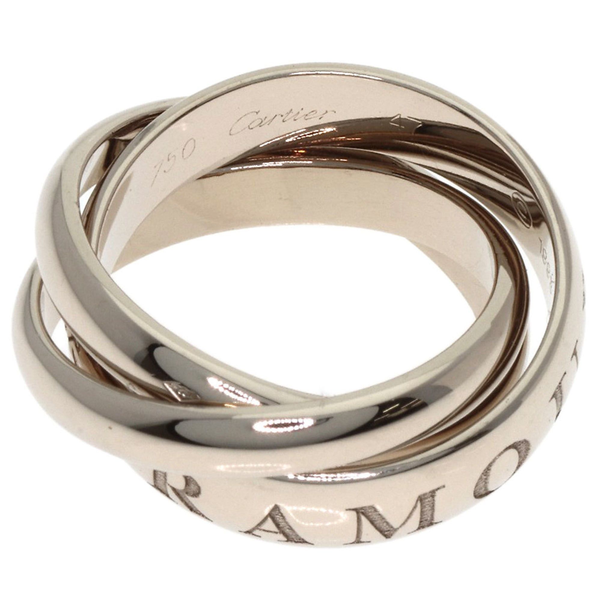 Cartier Cartier Trinity 1998 Christmas Limited Edition #47 Ring, 18K White Gold, Women's, CARTIER Size ONE SIZE - 4 Thumbnail