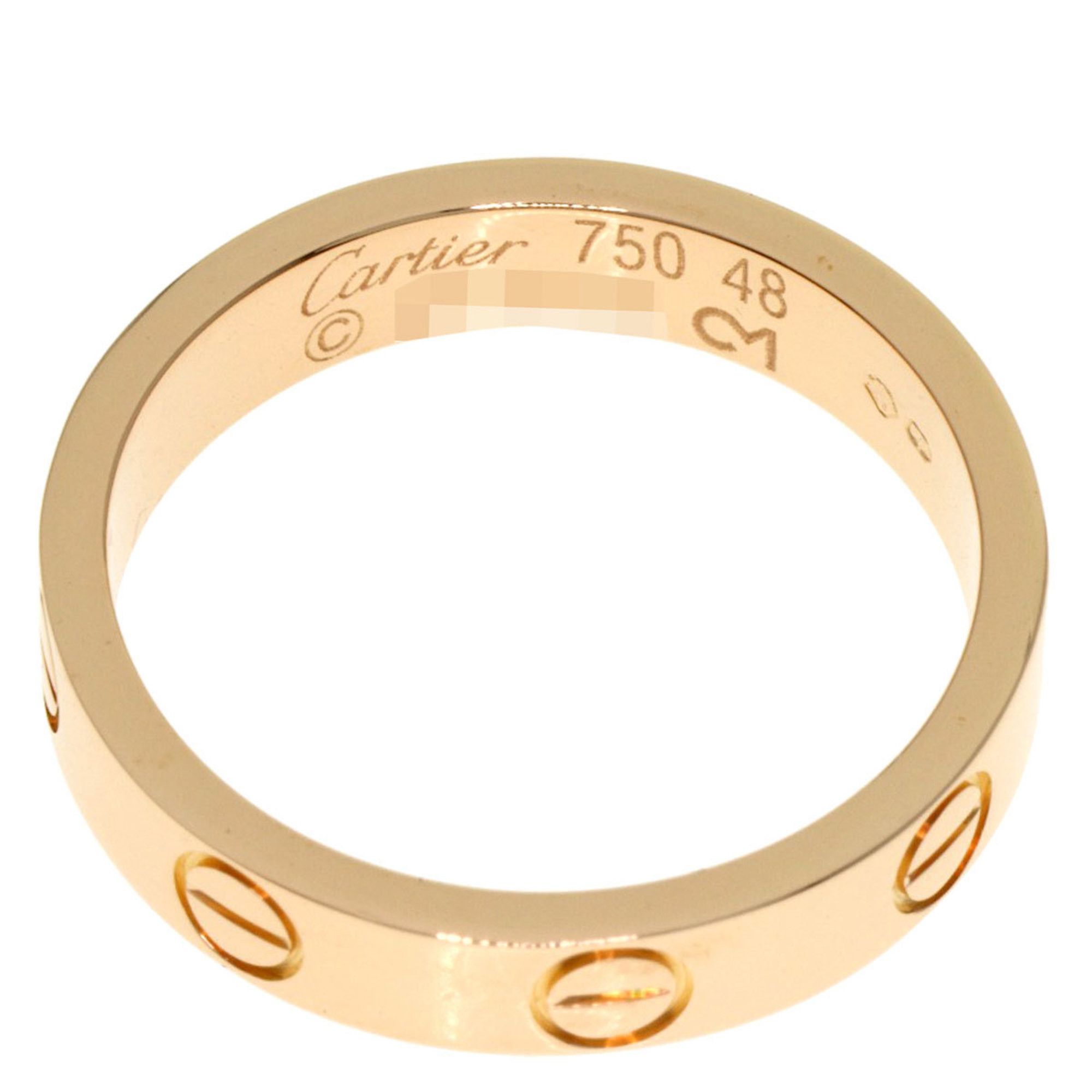 Cartier Cartier Mini Love Ring #48, 18K Pink Gold, Women's Ring, CARTIER Size ONE SIZE - 4 Thumbnail