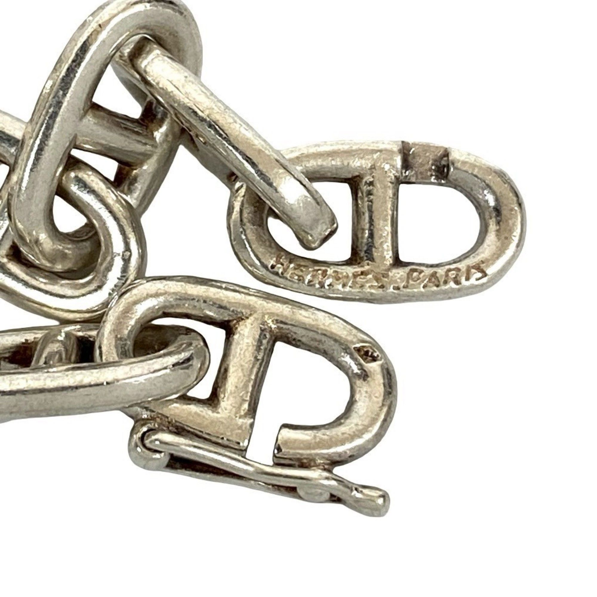 Hermes HERMES Chaine d'Ancre PM Necklace, 43 links, cursive logo, sterling silver 925 chain, choker, 73039 Size ONE SIZE - 3 Thumbnail