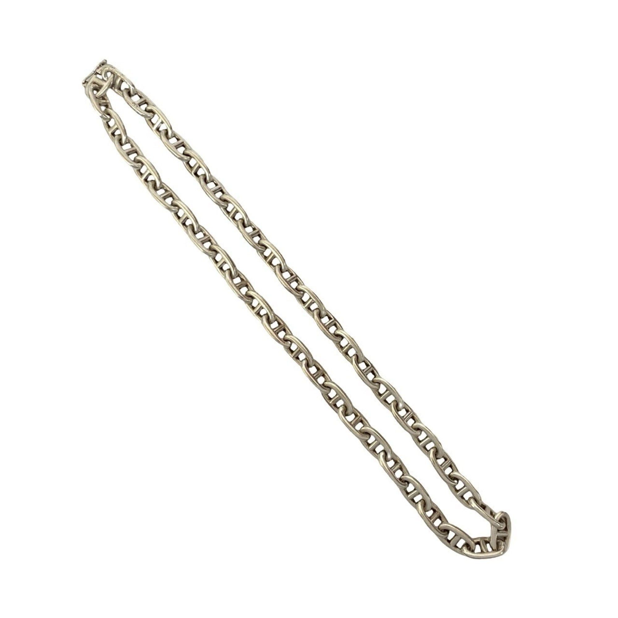Hermes HERMES Chaine d'Ancre PM Necklace, 43 links, cursive logo, sterling silver 925 chain, choker, 73039 Size ONE SIZE - 5 Thumbnail