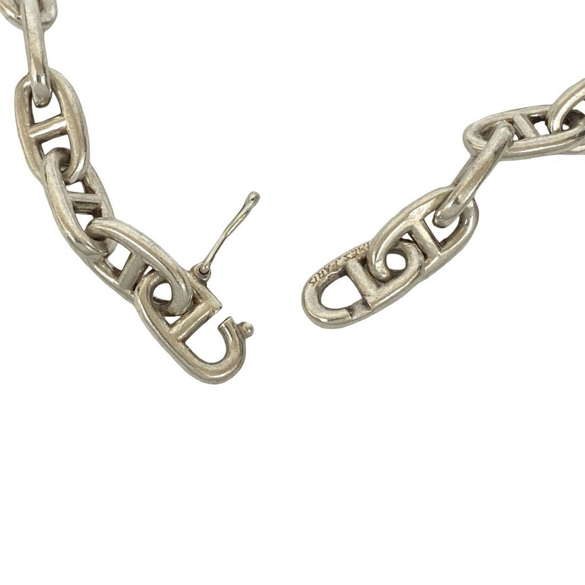 Hermes HERMES Chaine d'Ancre PM Necklace, 43 links, cursive logo, sterling silver 925 chain, choker, 73039 Size ONE SIZE - 4 Thumbnail