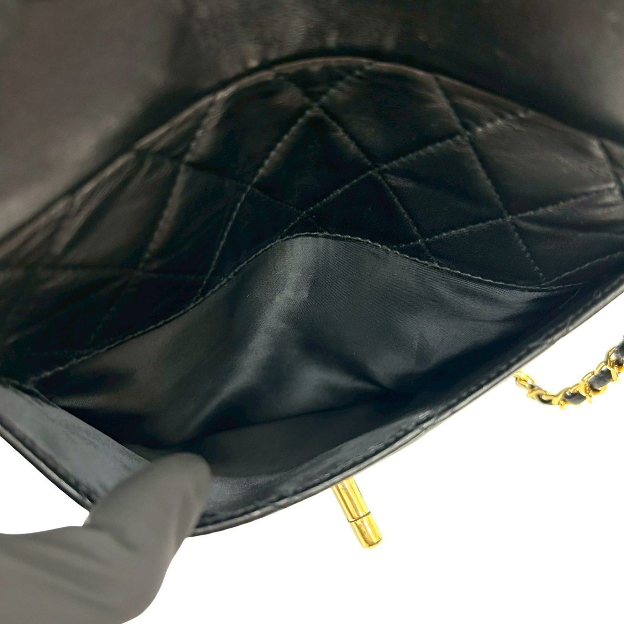 Chanel CHANEL Matelassé Coco Mark Lambskin Chain Shoulder Bag, Black, 18387 Size ONE SIZE - 10 Thumbnail