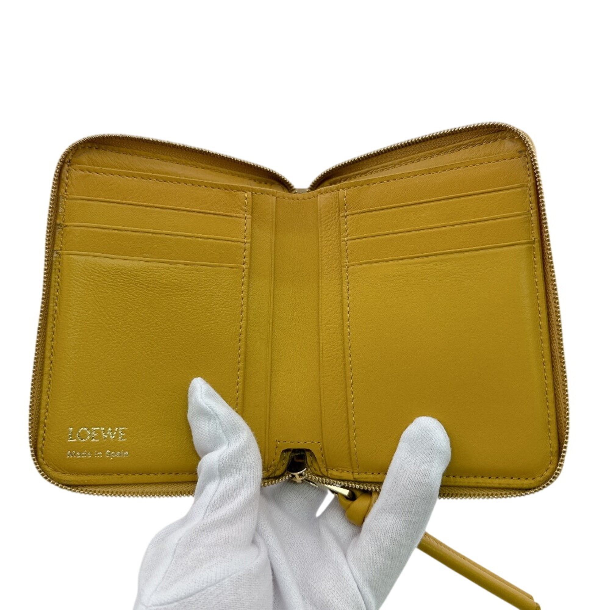 Loewe LOEWE Knot Compact Zip Wallet, Bi-fold Yellow Size ONE SIZE - 8 Thumbnail