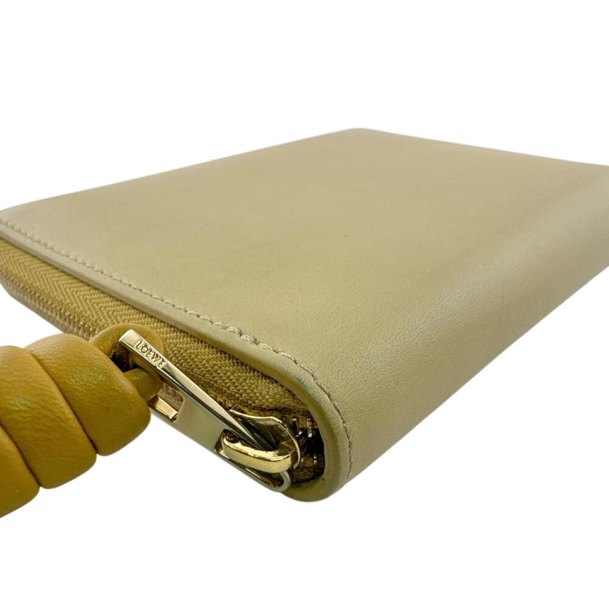 Loewe LOEWE Knot Compact Zip Wallet, Bi-fold Yellow Size ONE SIZE - 4 Thumbnail