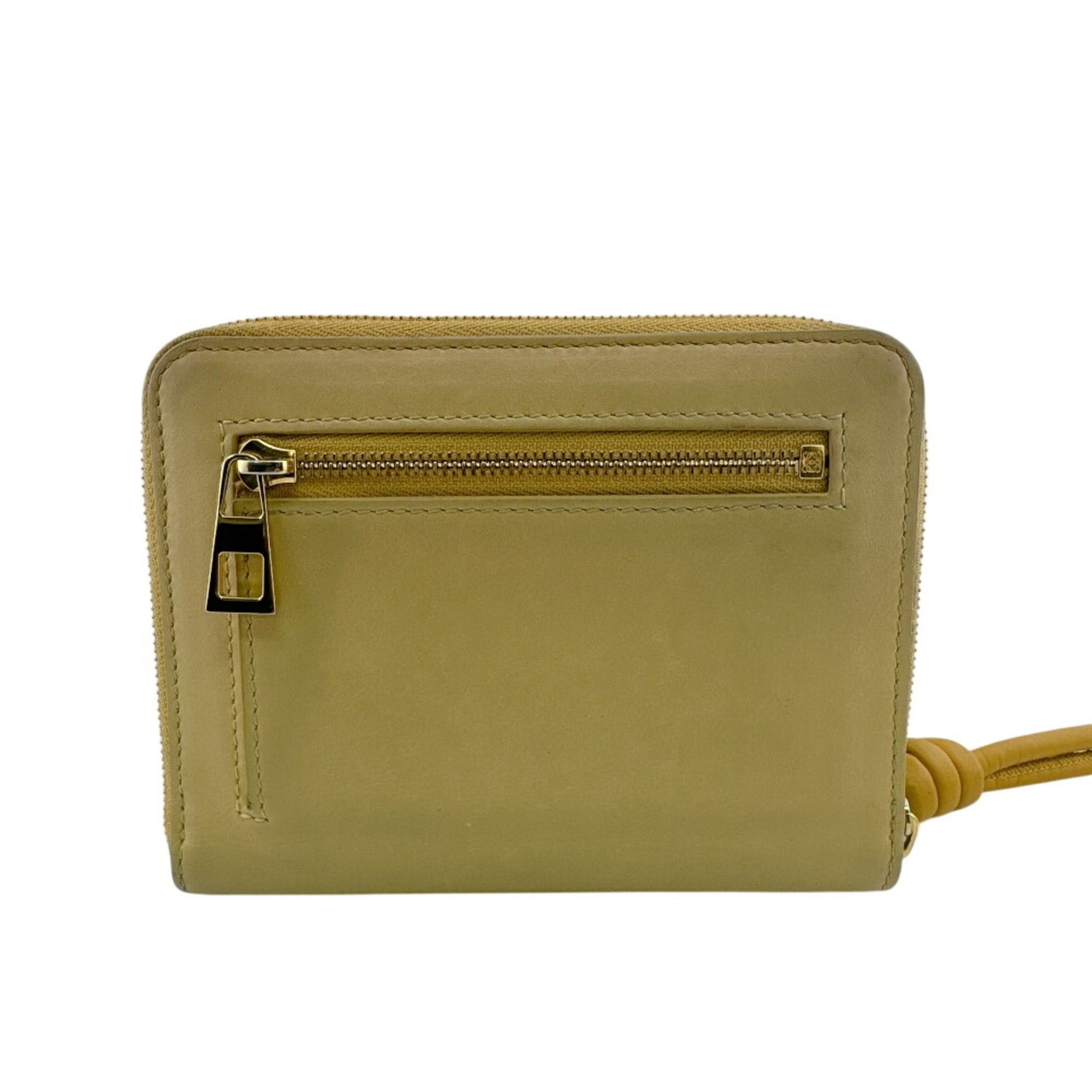 Loewe LOEWE Knot Compact Zip Wallet, Bi-fold Yellow Size ONE SIZE - 2 Thumbnail