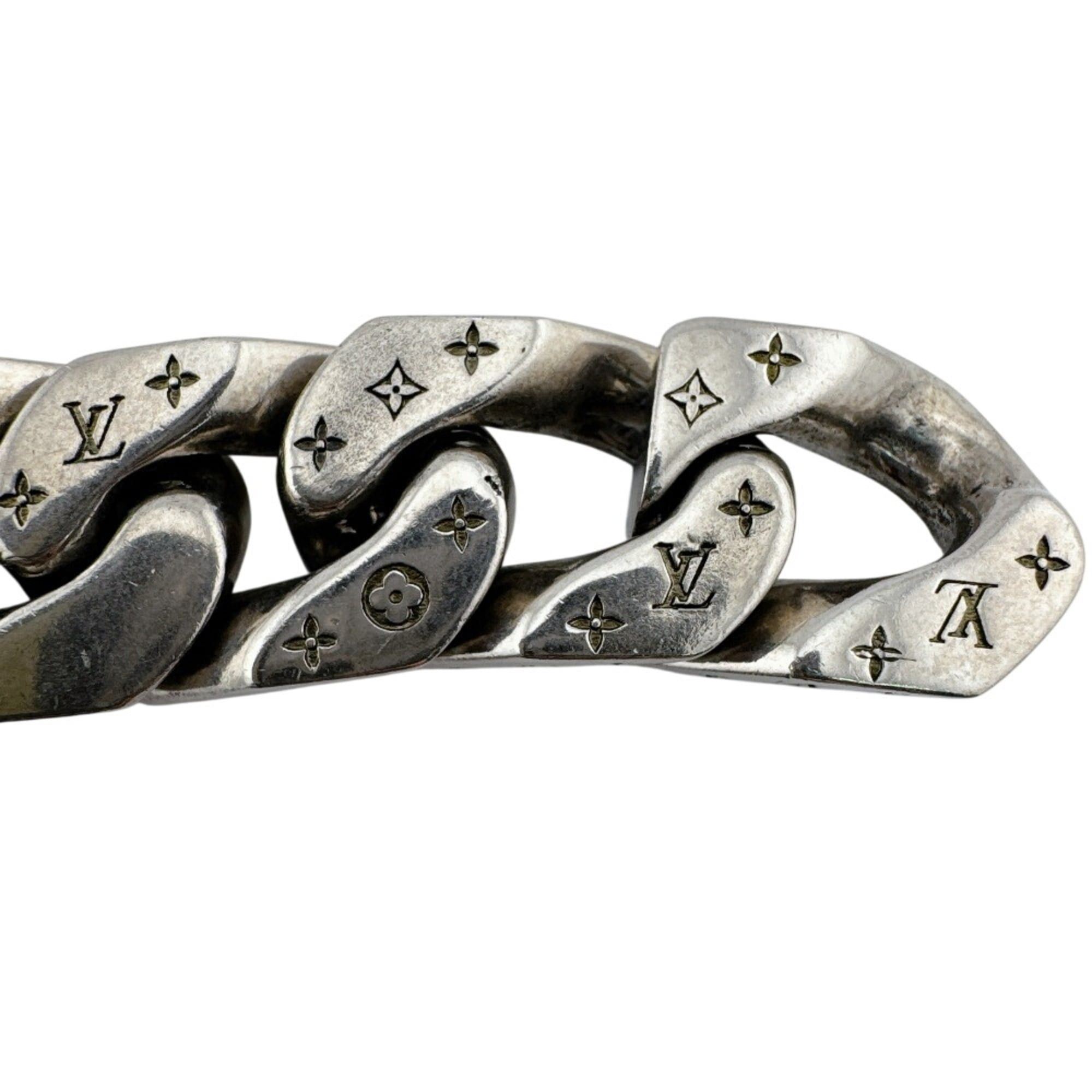 Louis Vuitton Louis Vuitton M6552 Bracelet Mono Chain Monogram Eclipse Black Size ONE SIZE - 8 Thumbnail