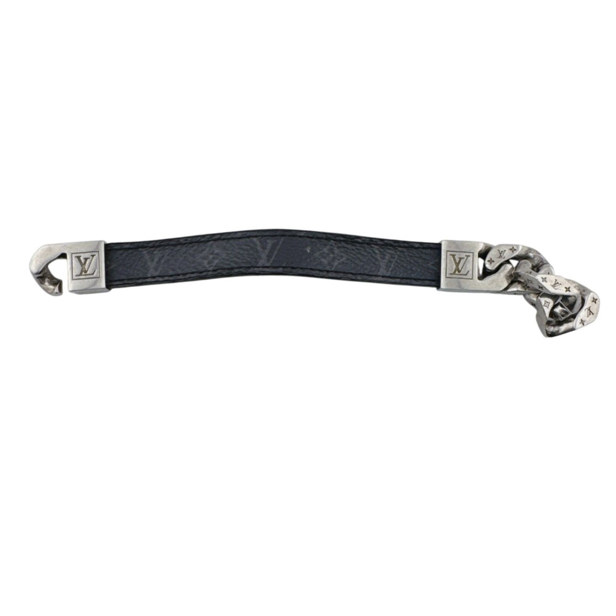 Louis Vuitton Louis Vuitton M6552 Bracelet Mono Chain Monogram Eclipse Black Size ONE SIZE - 3 Thumbnail