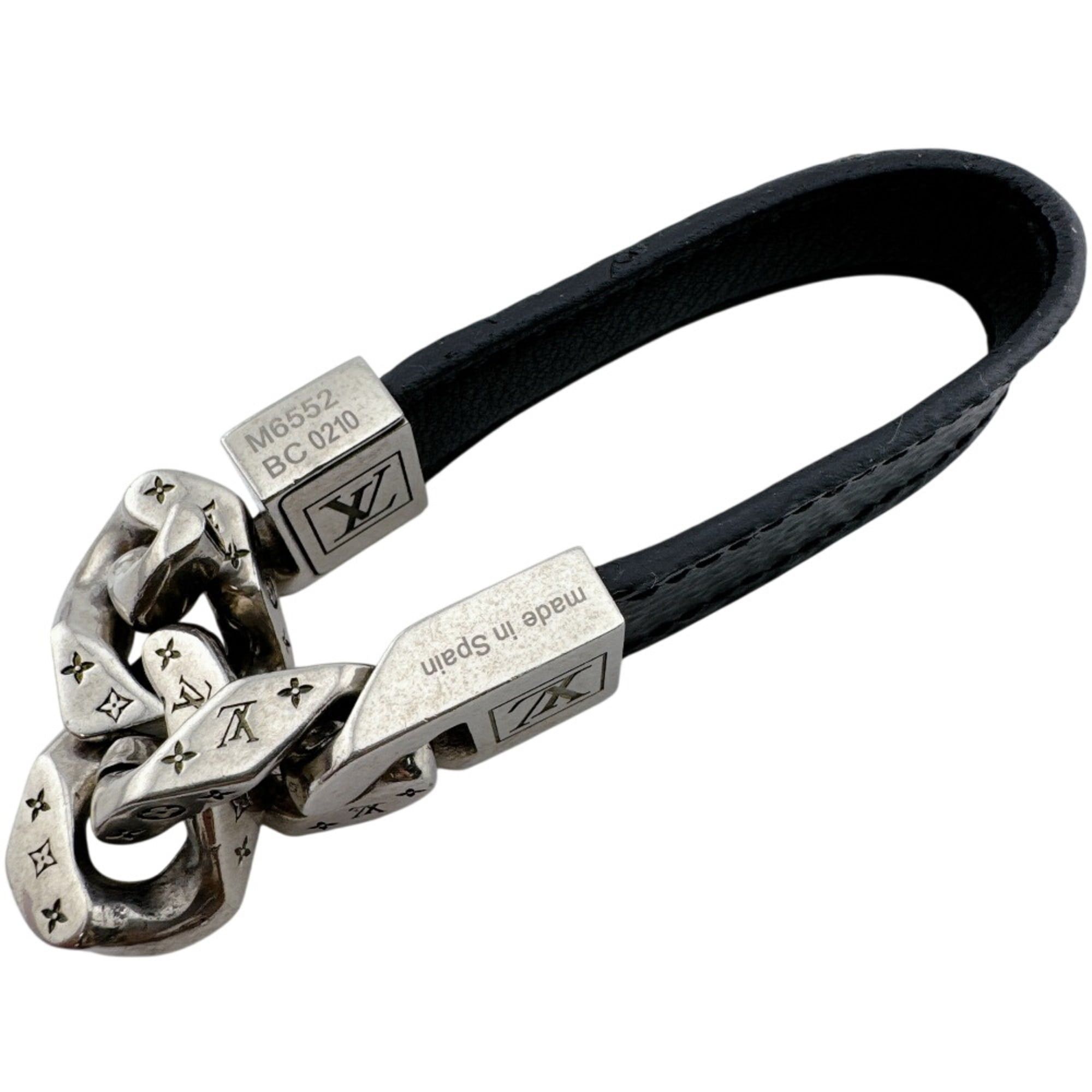 Louis Vuitton Louis Vuitton M6552 Bracelet Mono Chain Monogram Eclipse Black Size ONE SIZE - 2 Thumbnail
