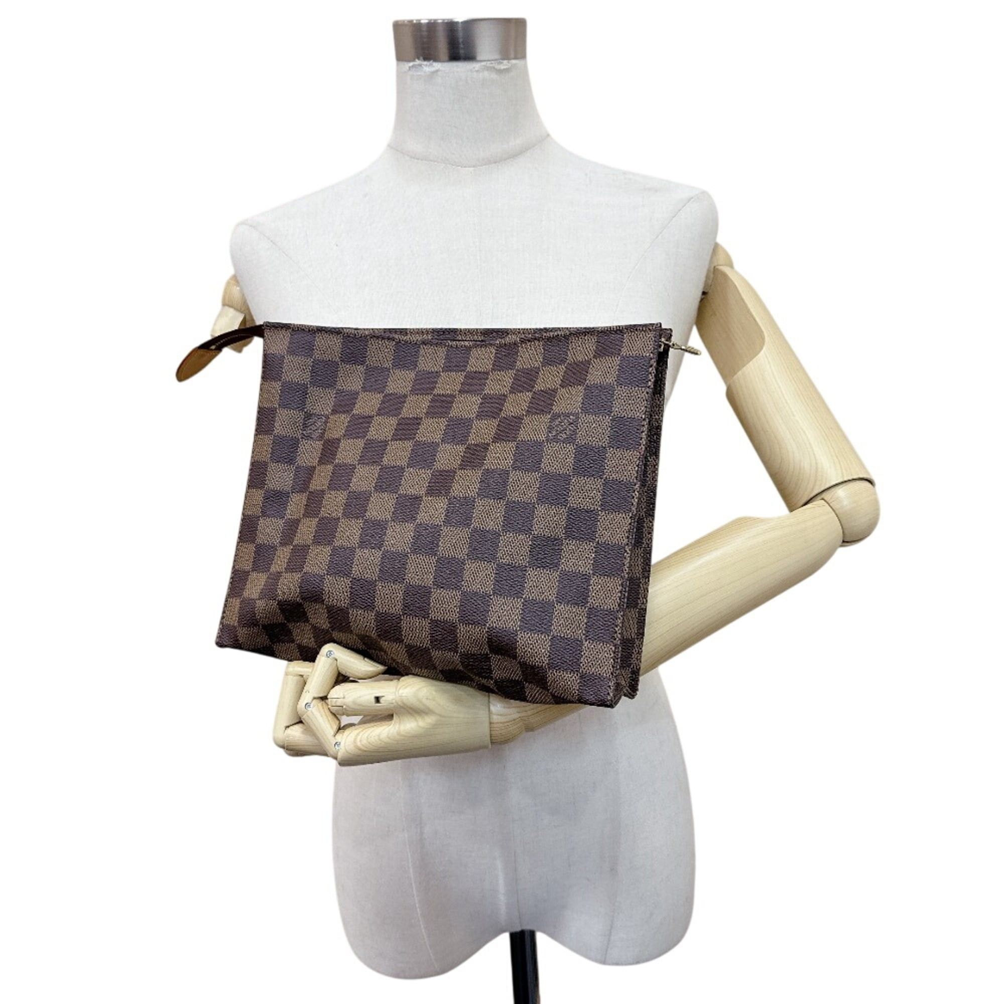 Louis Vuitton Louis Vuitton Pochette Toilette 26 Limited Edition Second Bag Cosmetic Pouch Damier Clutch Handbag Brown Size ONE SIZE - 12 Thumbnail