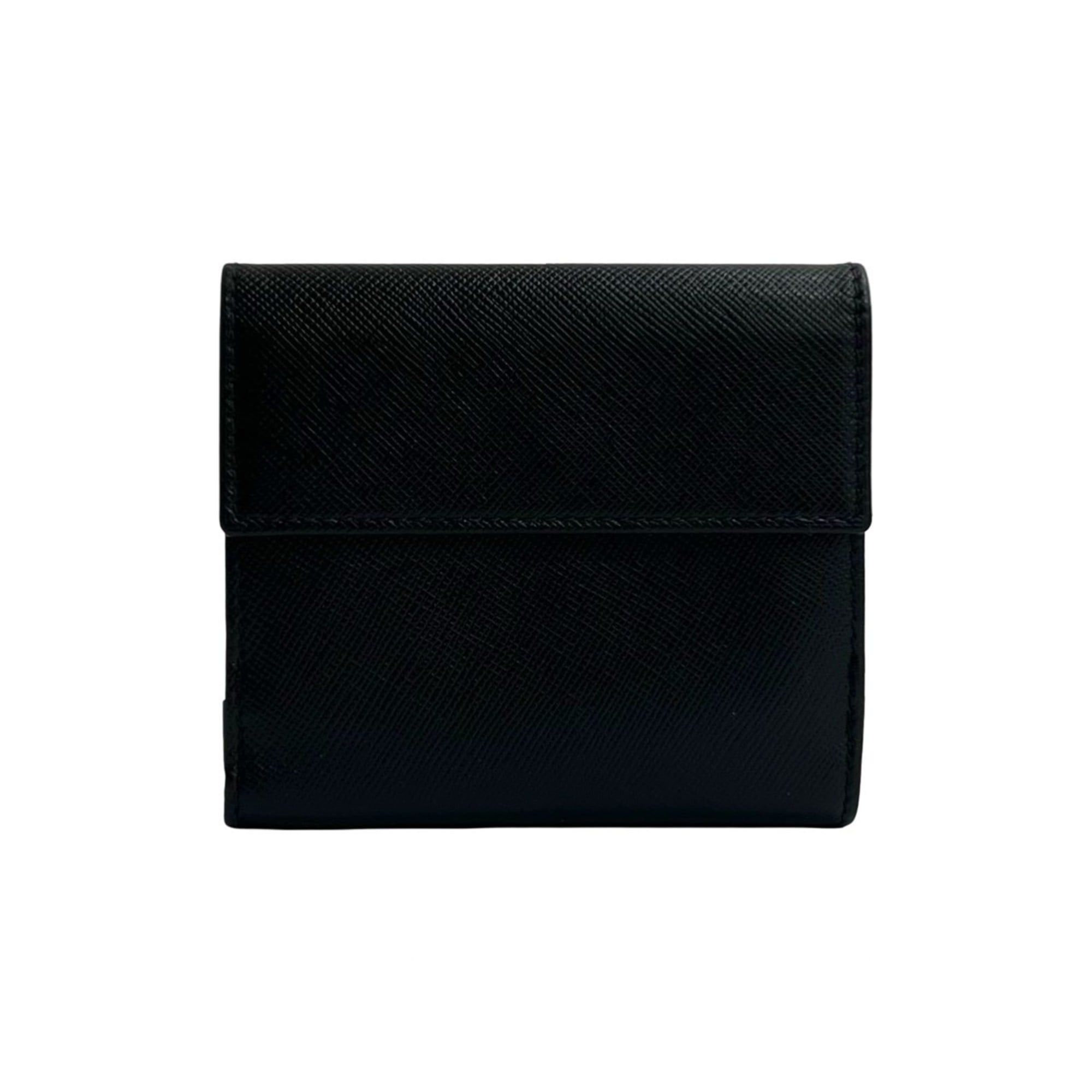 Prada PRADA Saffiano Leather Tri-fold Wallet, Black, Item No. 23040 Size ONE SIZE - 2 Thumbnail