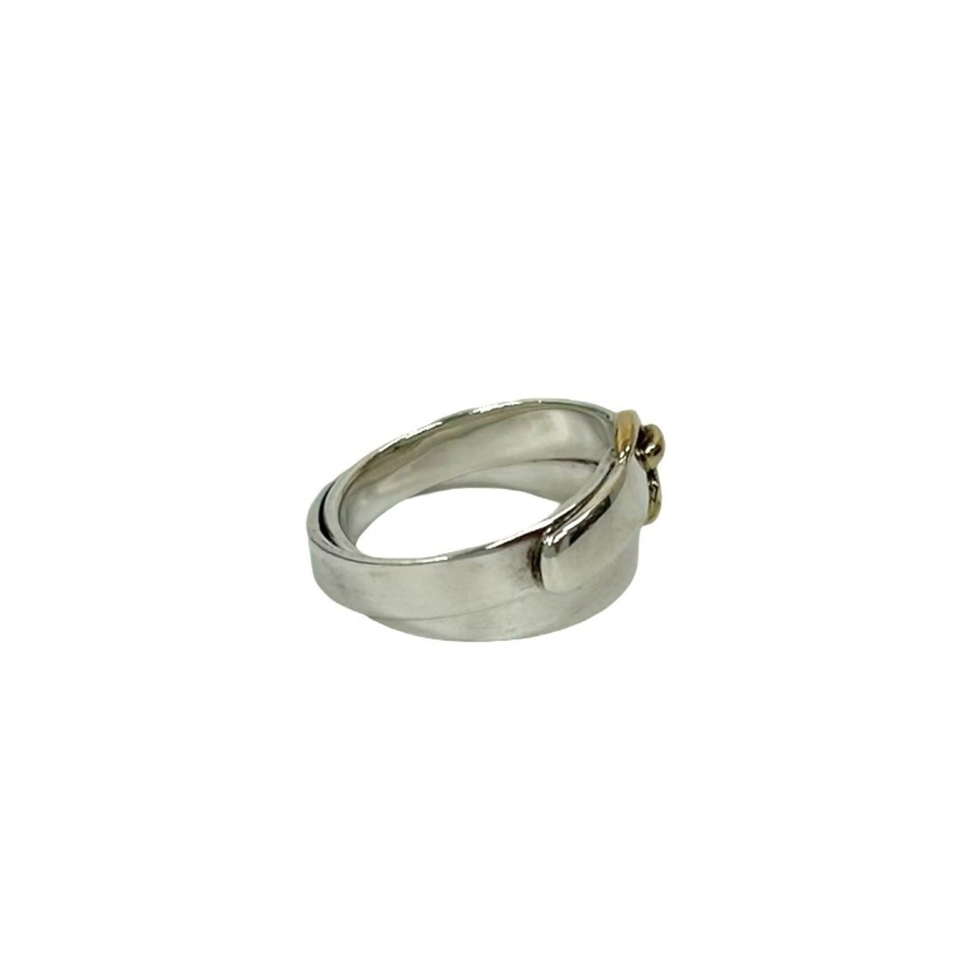 Hermes HERMES Double True Ring, Sterling Silver 925 and 18K Gold, Size 8, 70579 Size ONE SIZE - 5 Thumbnail