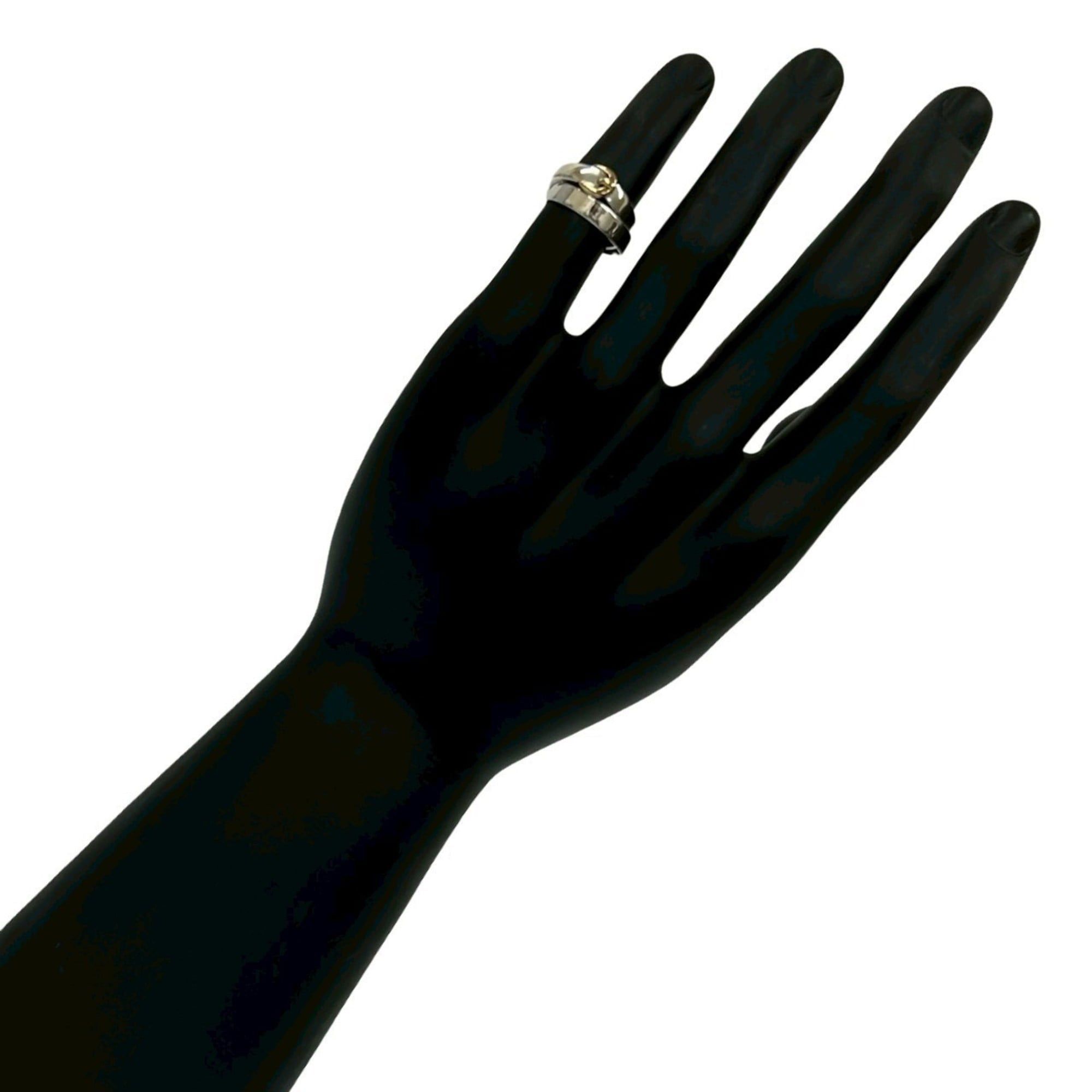 Hermes HERMES Double True Ring, Sterling Silver 925 and 18K Gold, Size 8, 70579 Size ONE SIZE - 2 Thumbnail