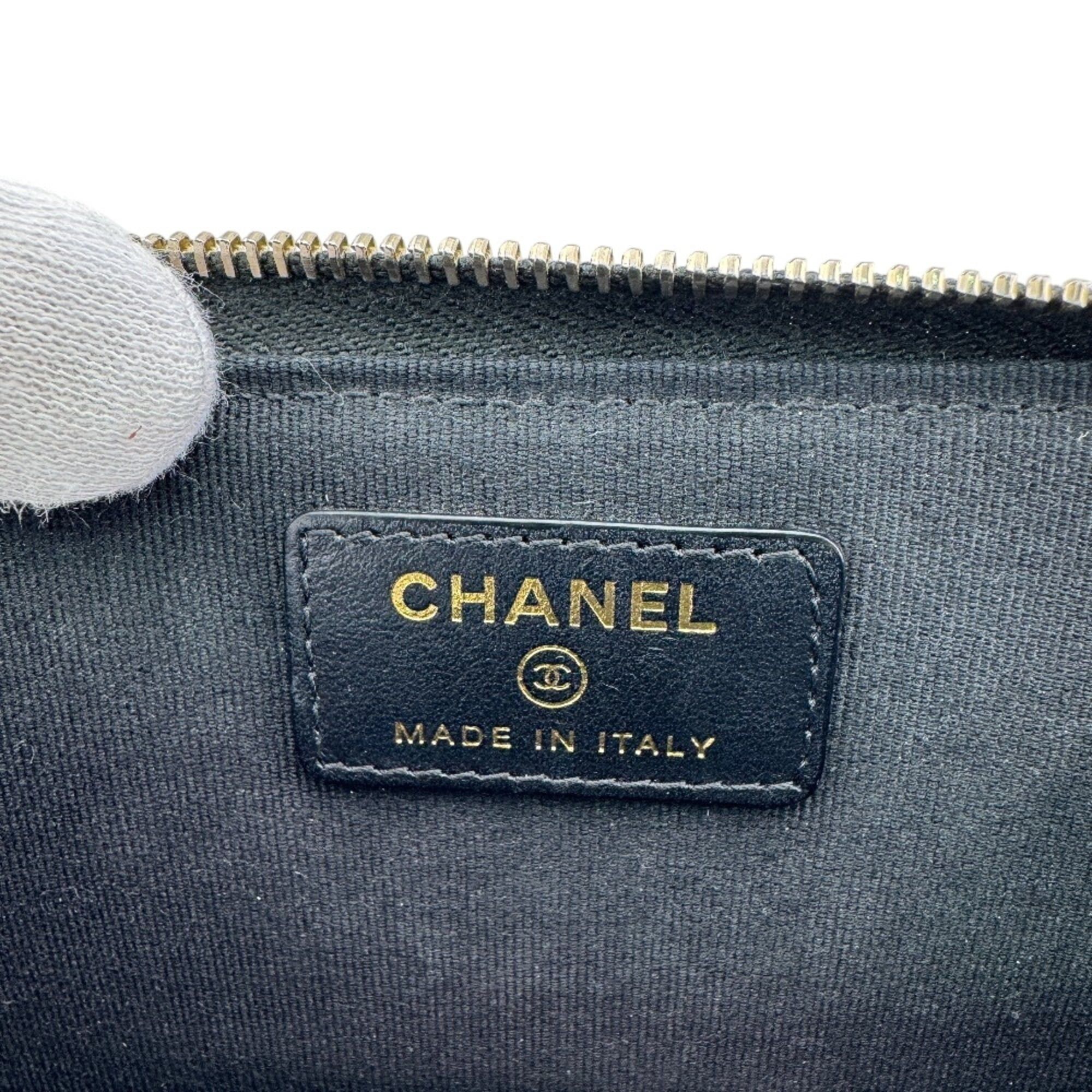 Chanel CHANEL Matelassé Caviar Skin Coin Case Wallet Black Size ONE SIZE - 10 Thumbnail