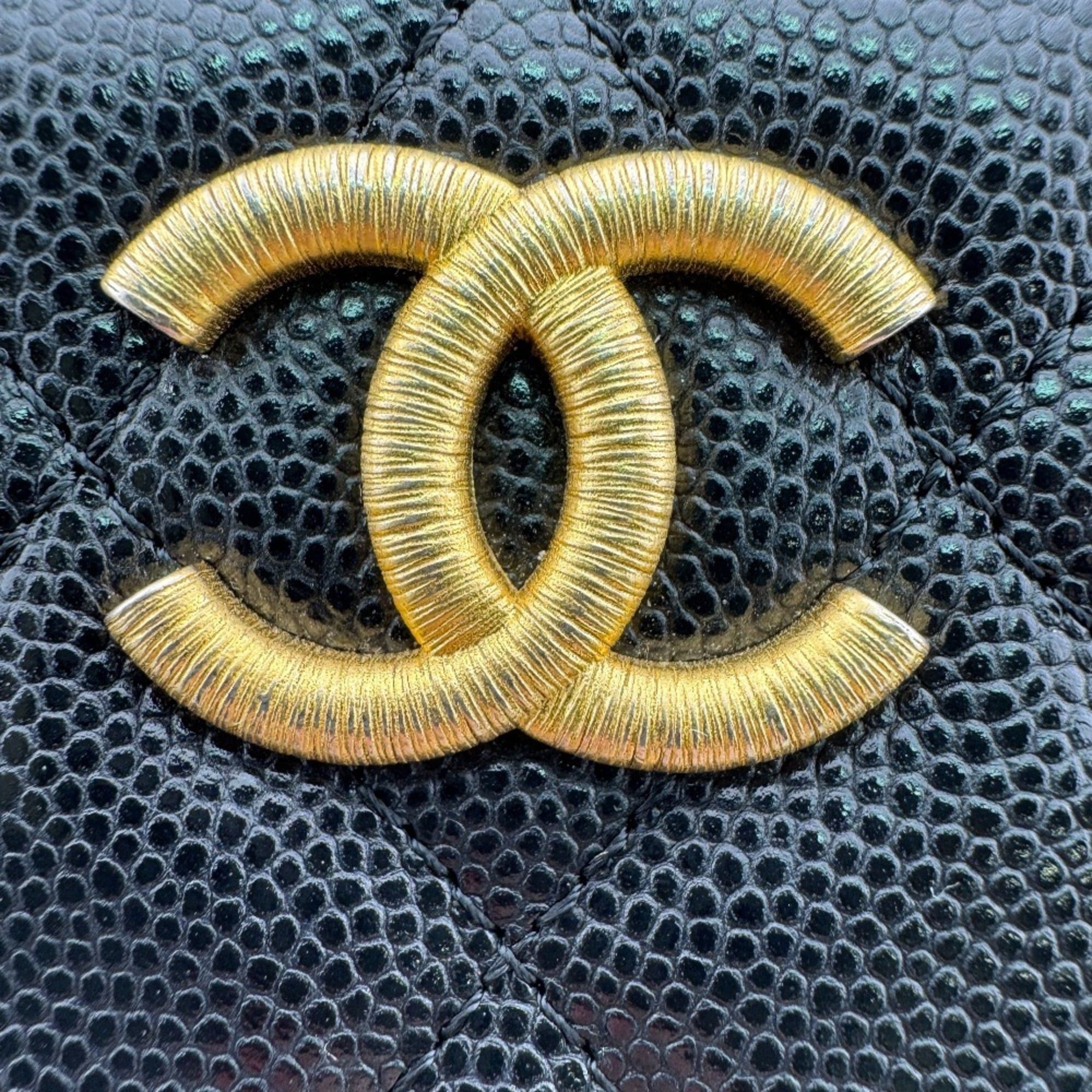 Chanel CHANEL Matelassé Caviar Skin Coin Case Wallet Black Size ONE SIZE - 9 Thumbnail