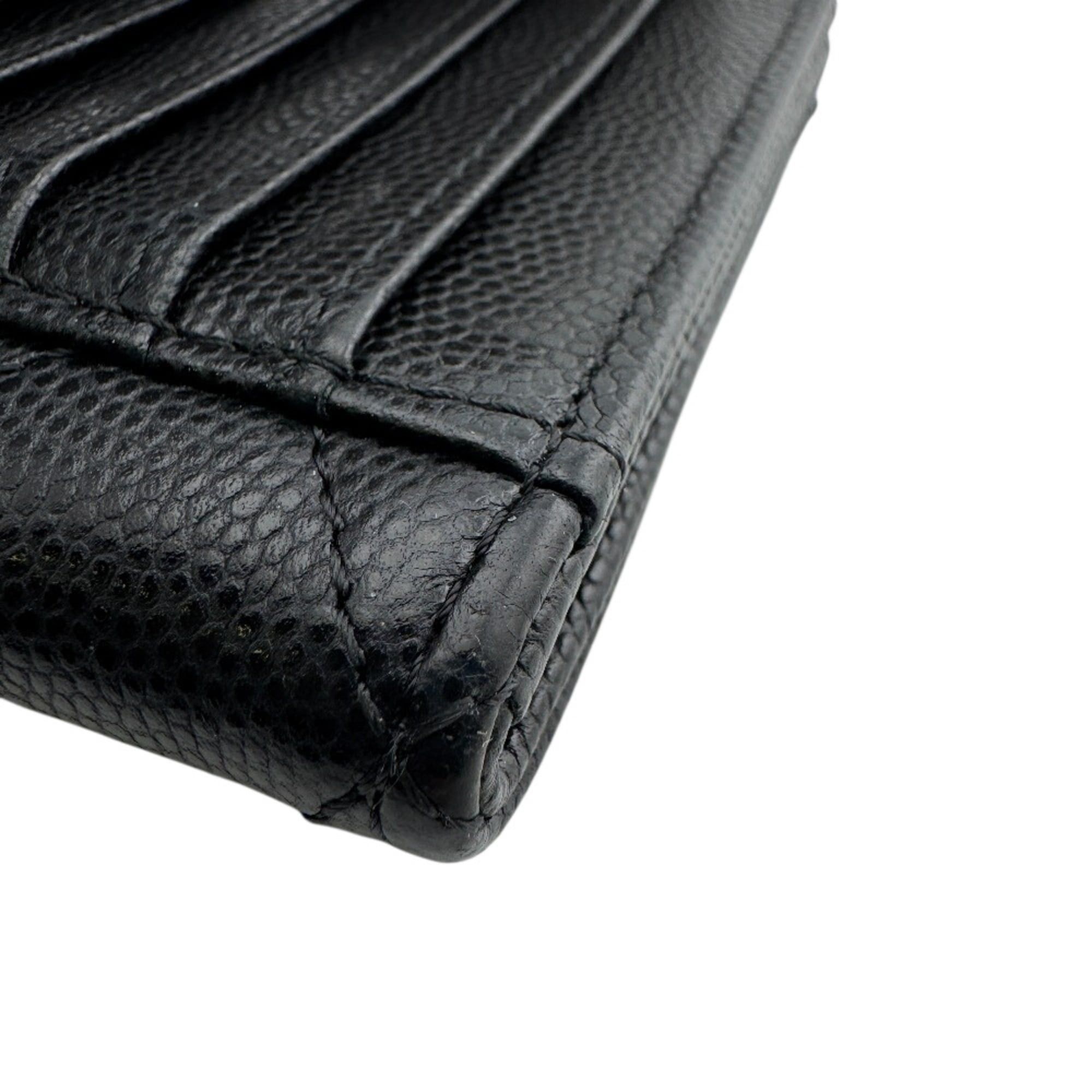 Chanel CHANEL Matelassé Caviar Skin Coin Case Wallet Black Size ONE SIZE - 6 Thumbnail