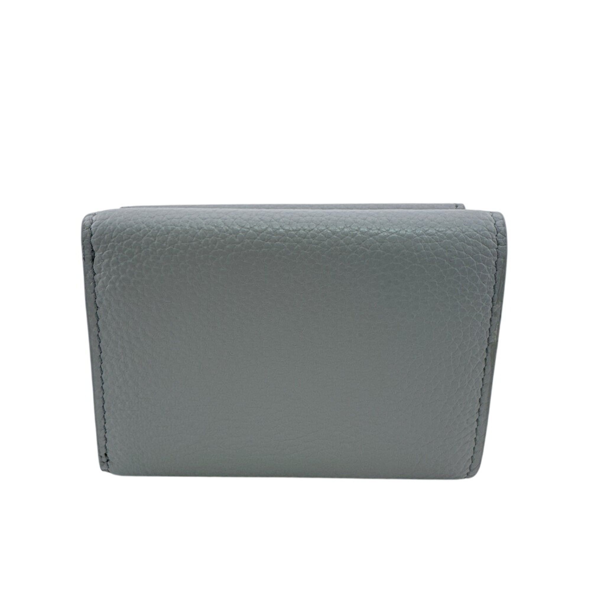 Miu Miu Miu Miu MIUMIU 5MH021 Compact Wallet Logo Tri-fold Blue Size ONE SIZE - 2 Thumbnail