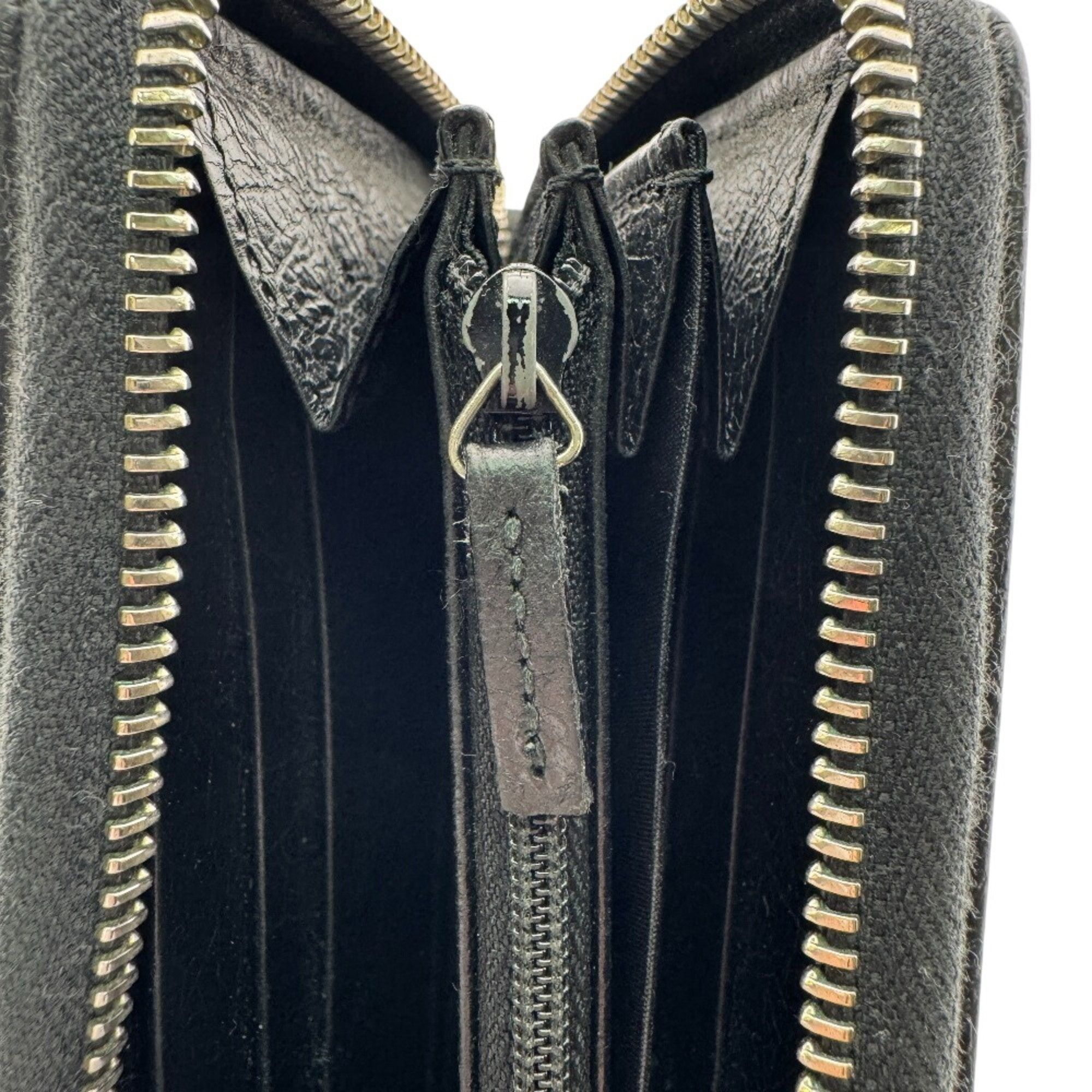 Gucci GUCCI 575988 Round Zip Interlocking G Long Wallet, Card Holder, Coin Purse, Black Size ONE SIZE - 13 Thumbnail