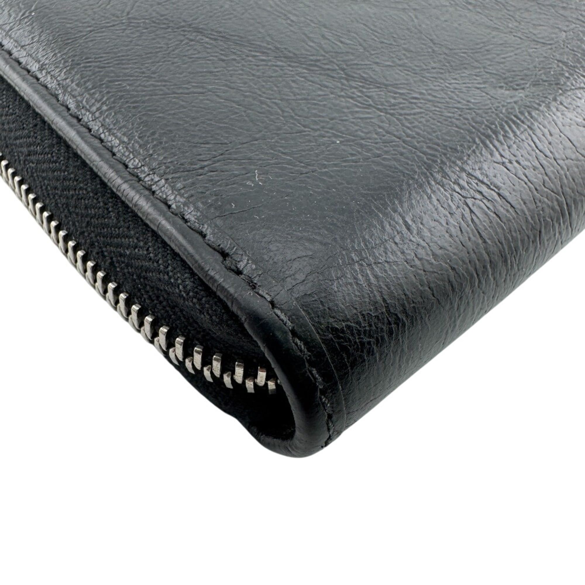 Gucci GUCCI 575988 Round Zip Interlocking G Long Wallet, Card Holder, Coin Purse, Black Size ONE SIZE - 5 Thumbnail