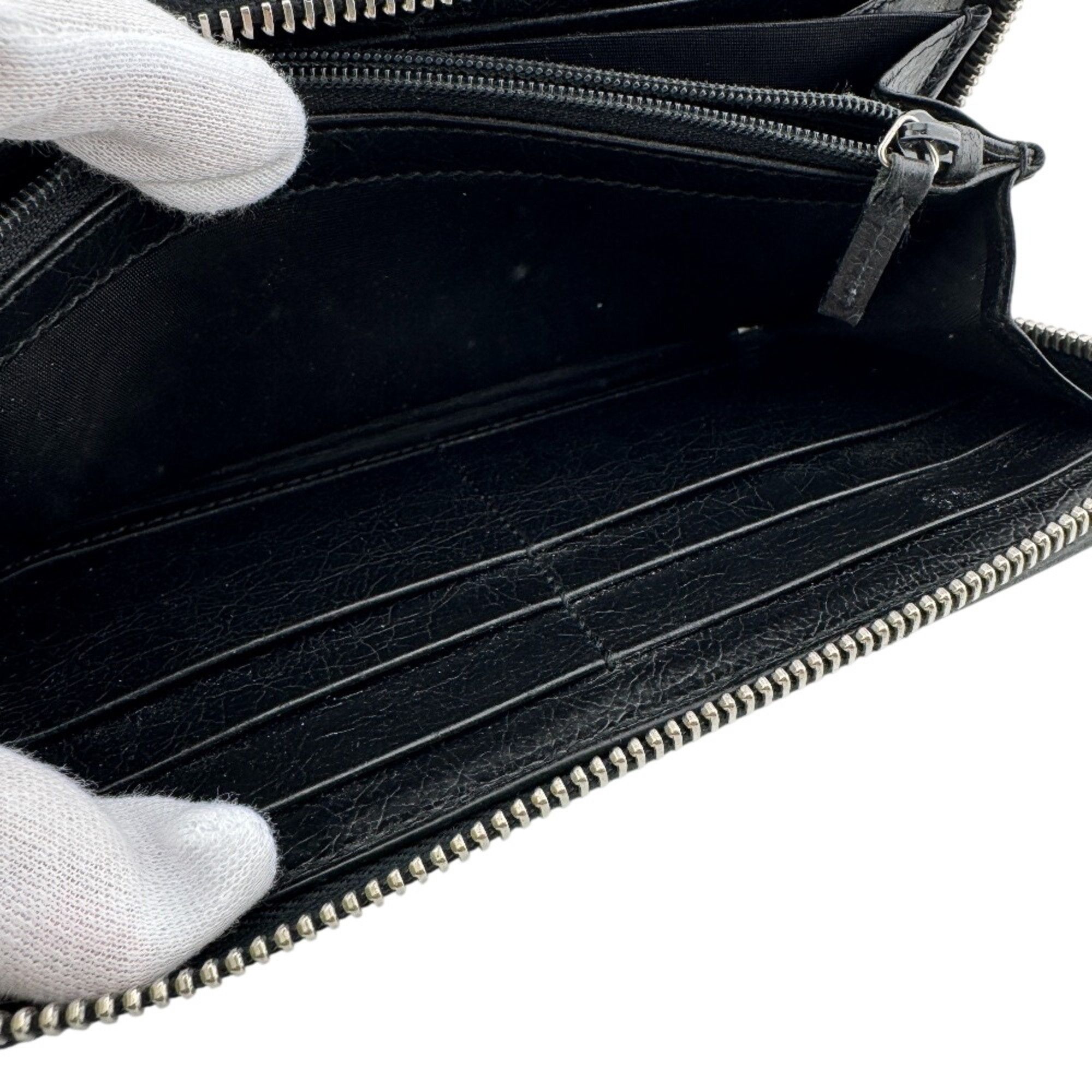 Gucci GUCCI 575988 Round Zip Interlocking G Long Wallet, Card Holder, Coin Purse, Black Size ONE SIZE - 12 Thumbnail