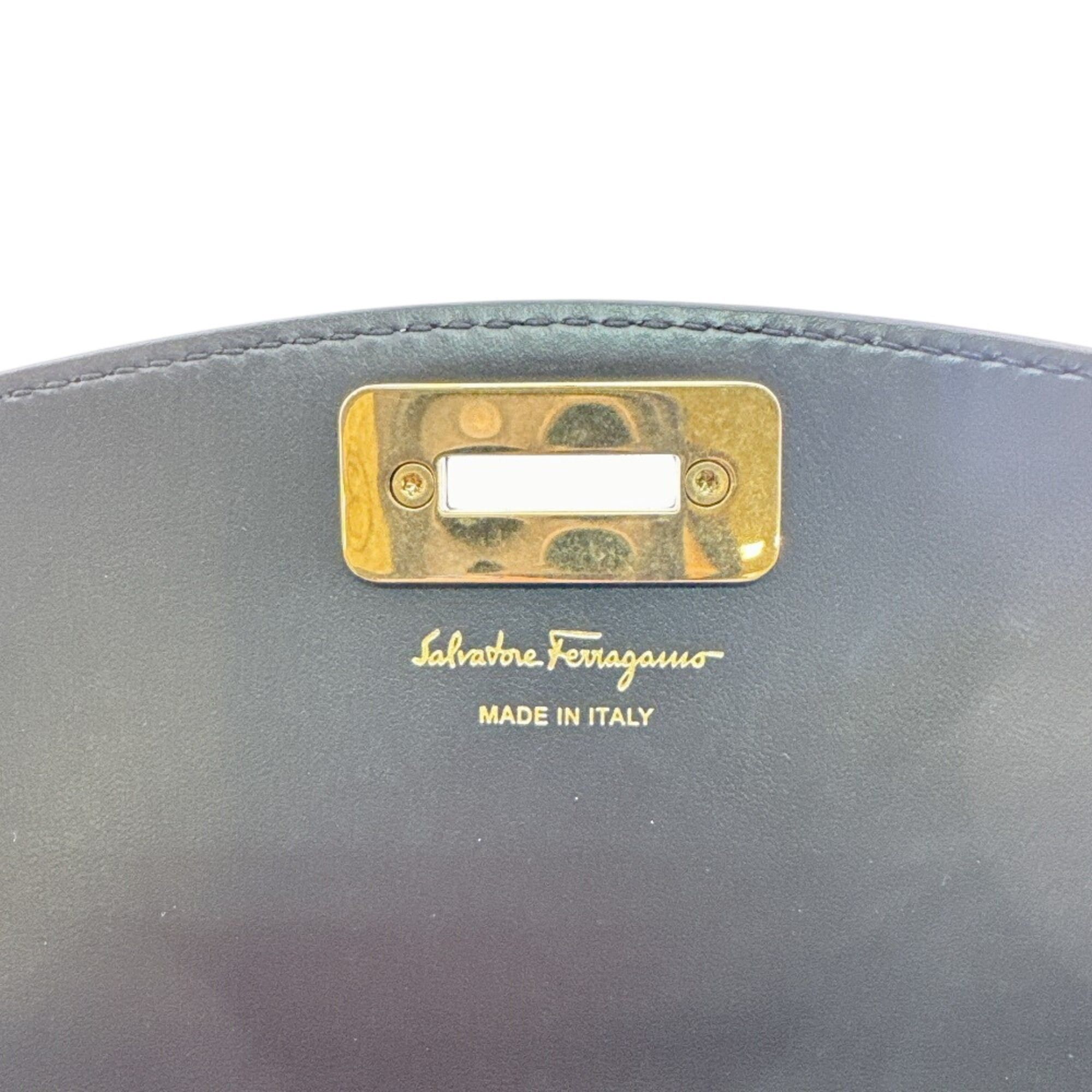 Salvatore Ferragamo Salvatore Ferragamo 220023CALF Gancini Hardware Long Wallet, Card Holder, Coin Purse, Navy Size ONE SIZE - 13 Thumbnail