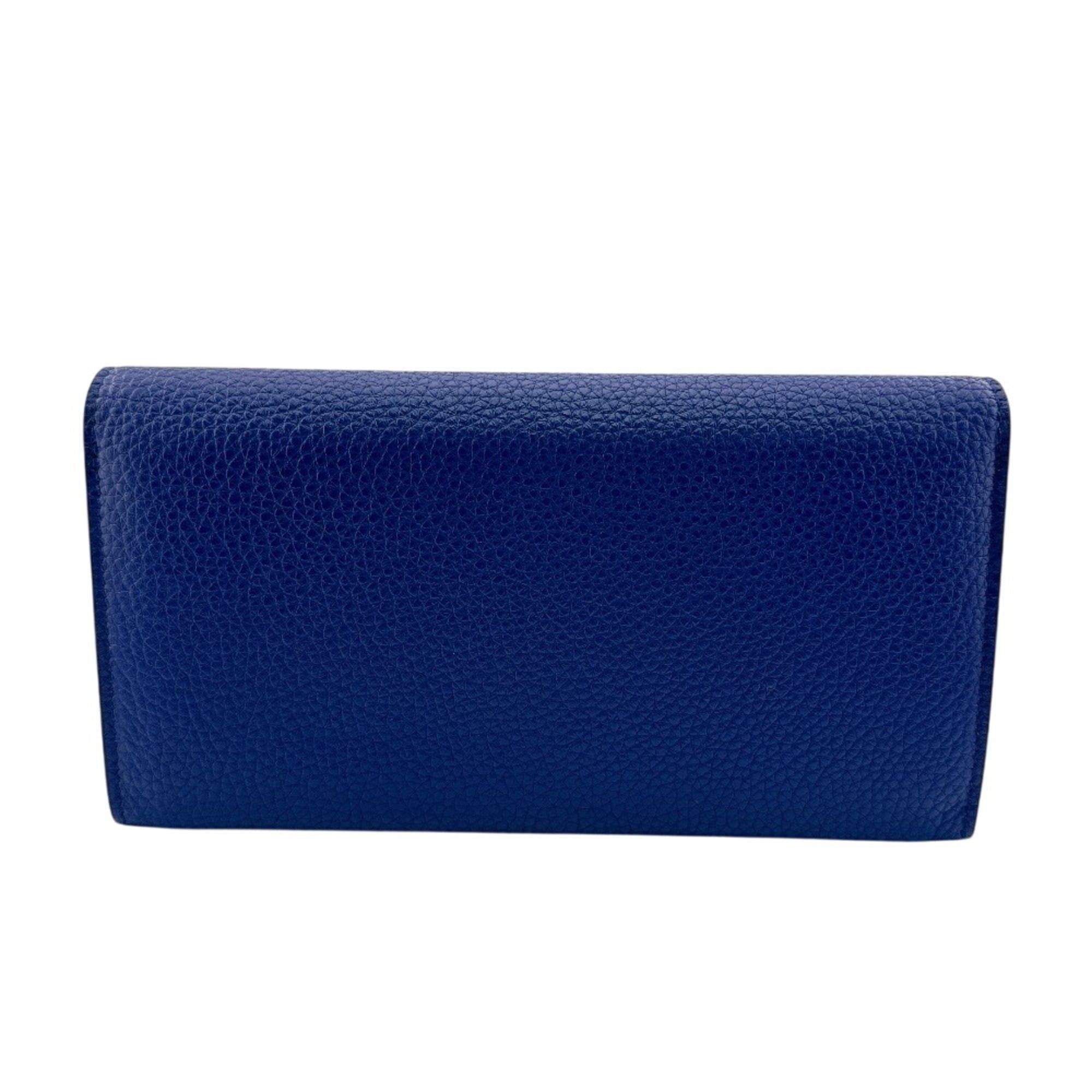 Salvatore Ferragamo Salvatore Ferragamo 220023CALF Gancini Hardware Long Wallet, Card Holder, Coin Purse, Navy Size ONE SIZE - 2 Thumbnail