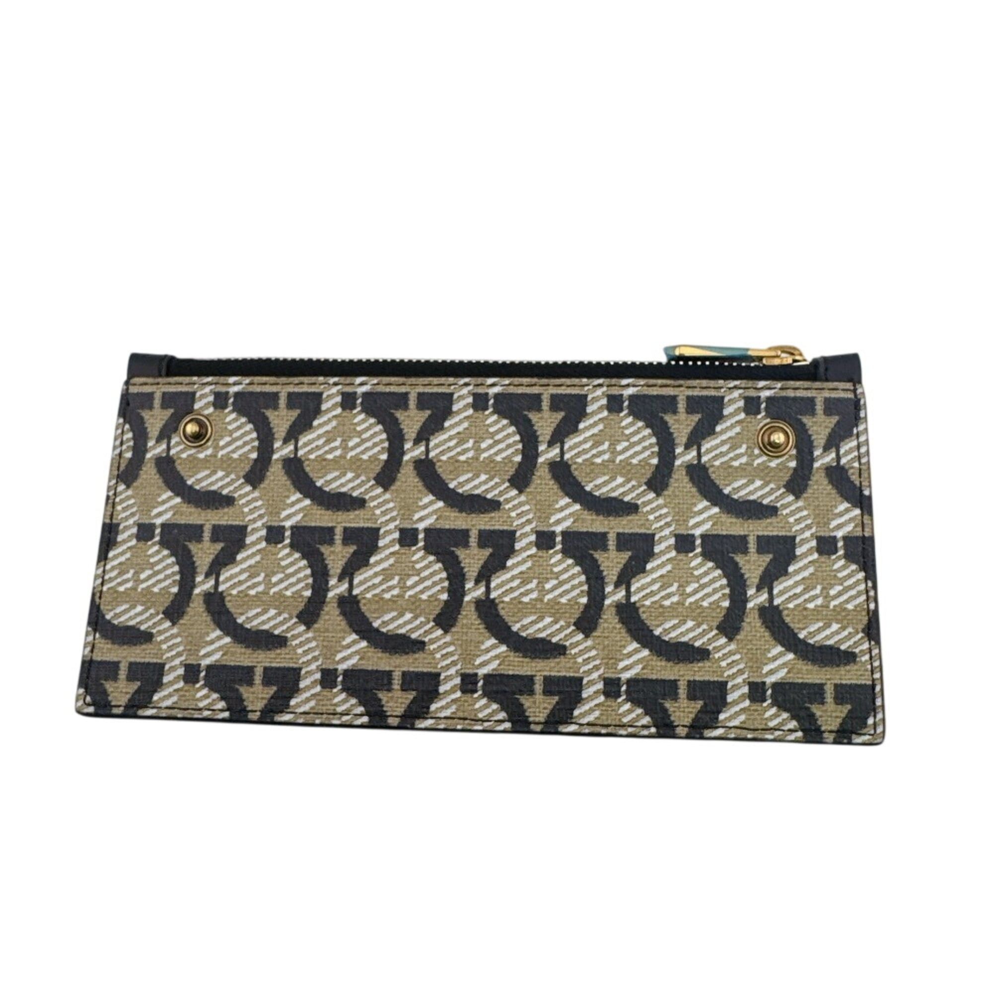 Salvatore Ferragamo Salvatore Ferragamo 220023CALF Gancini Hardware Long Wallet, Card Holder, Coin Purse, Navy Size ONE SIZE - 10 Thumbnail