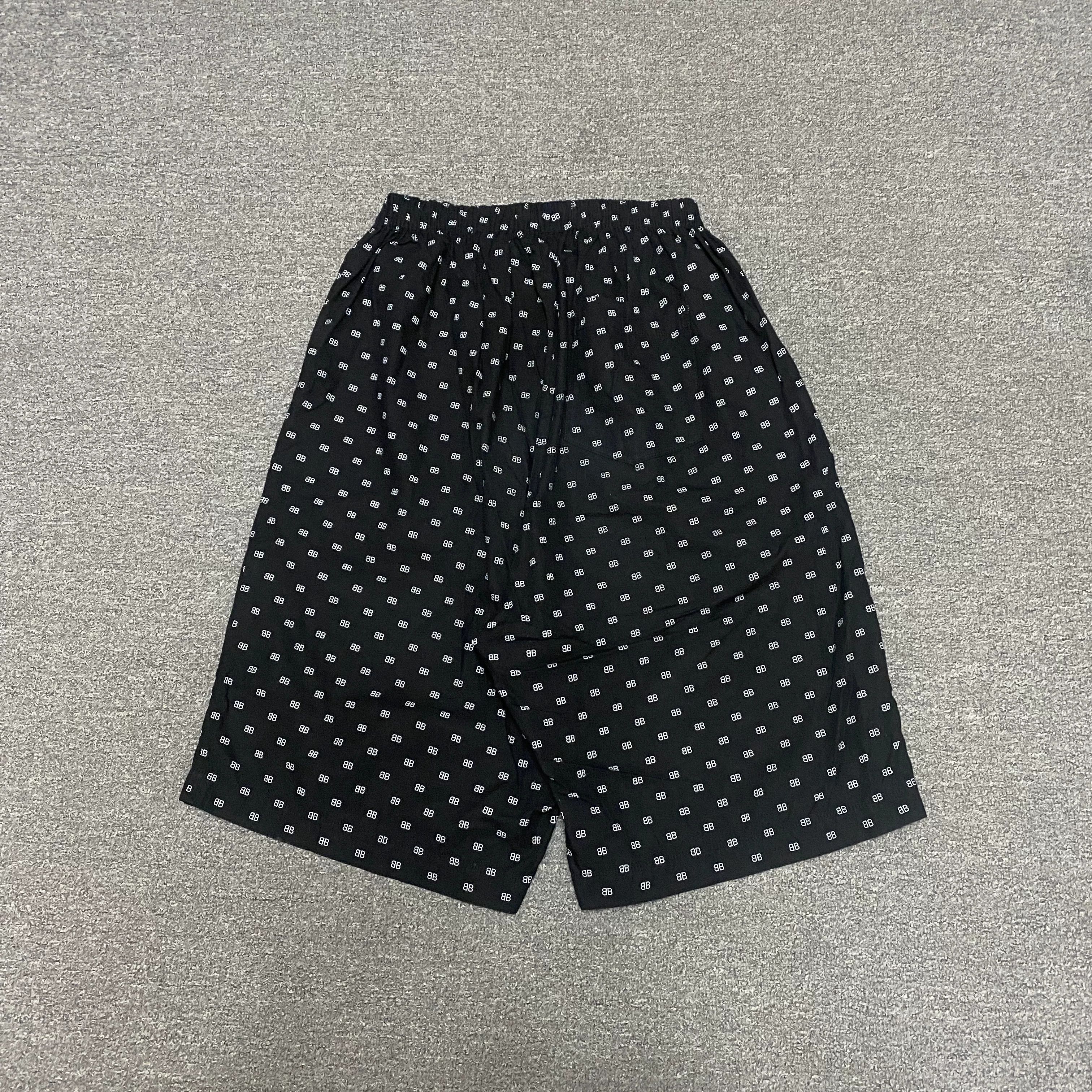 Balenciaga BALENCIAGA All-Over Logo Shorts Size US 32 / EU 48 - 2 Thumbnail