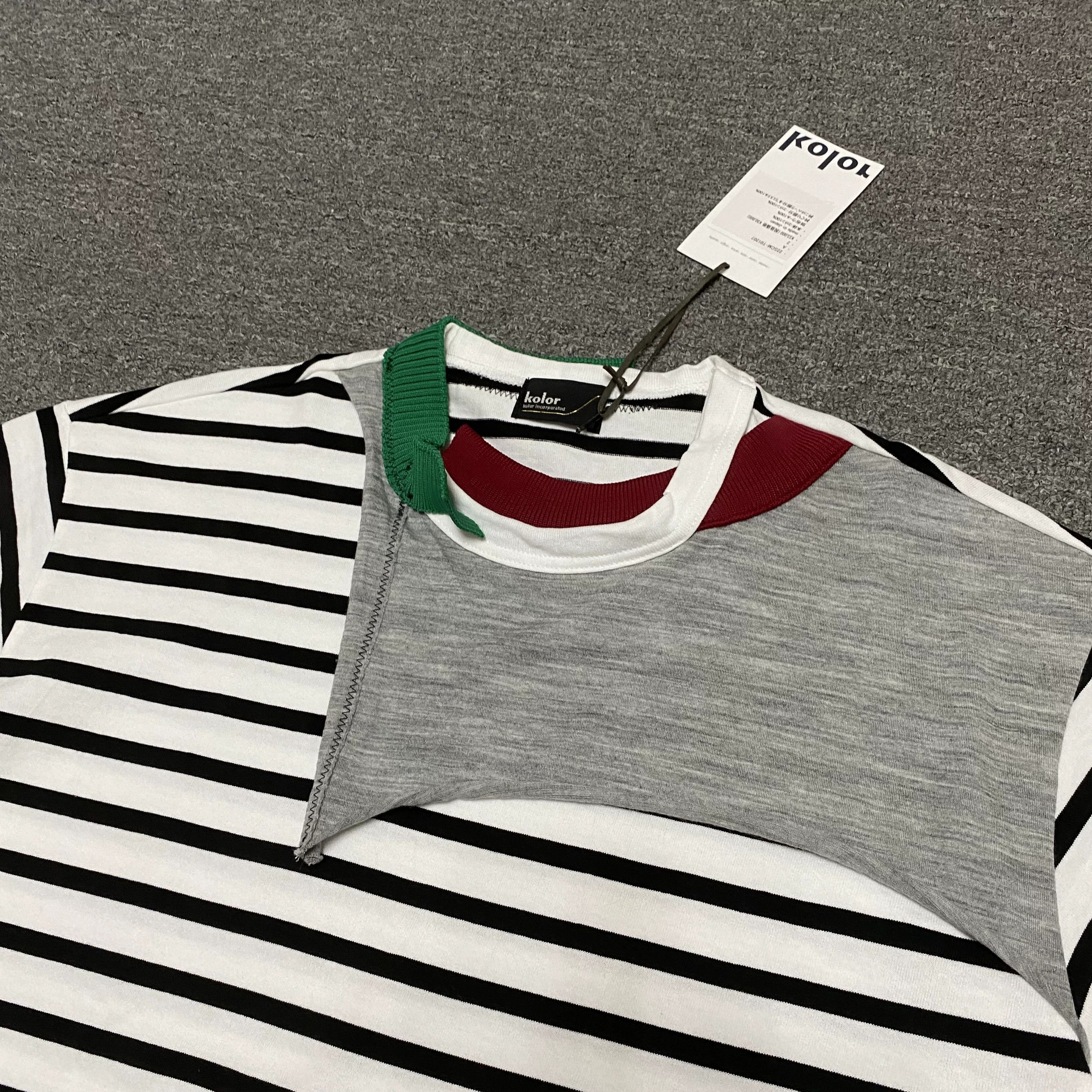 Kolor KOLOR BEACON 22SS Striped Short-Sleeve Size US M / EU 48-50 / 2 - 4 Thumbnail