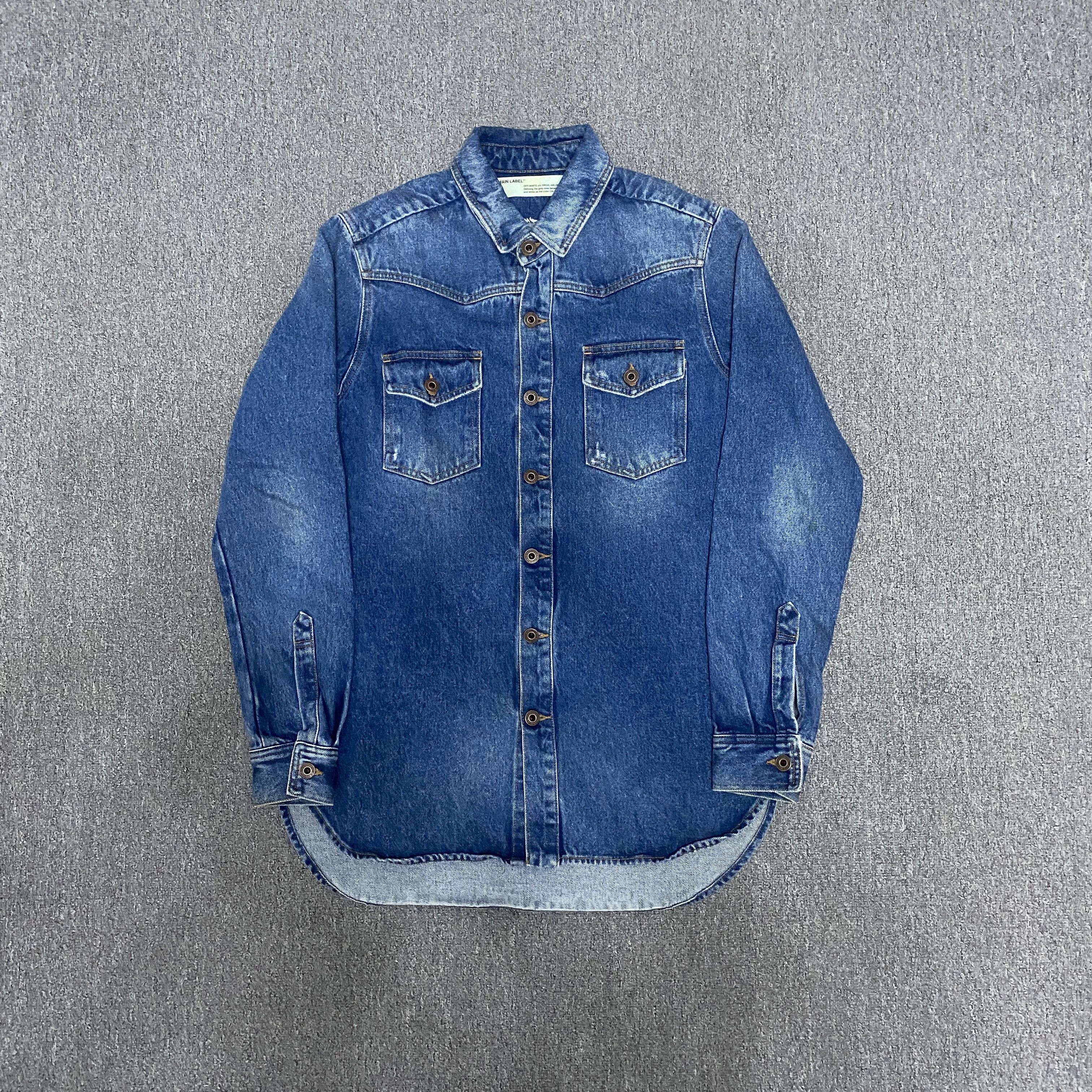 Off-White OFF WHITE 19SS Washed Denim Shirt Size US XS / EU 42 / 0 - 2 Thumbnail