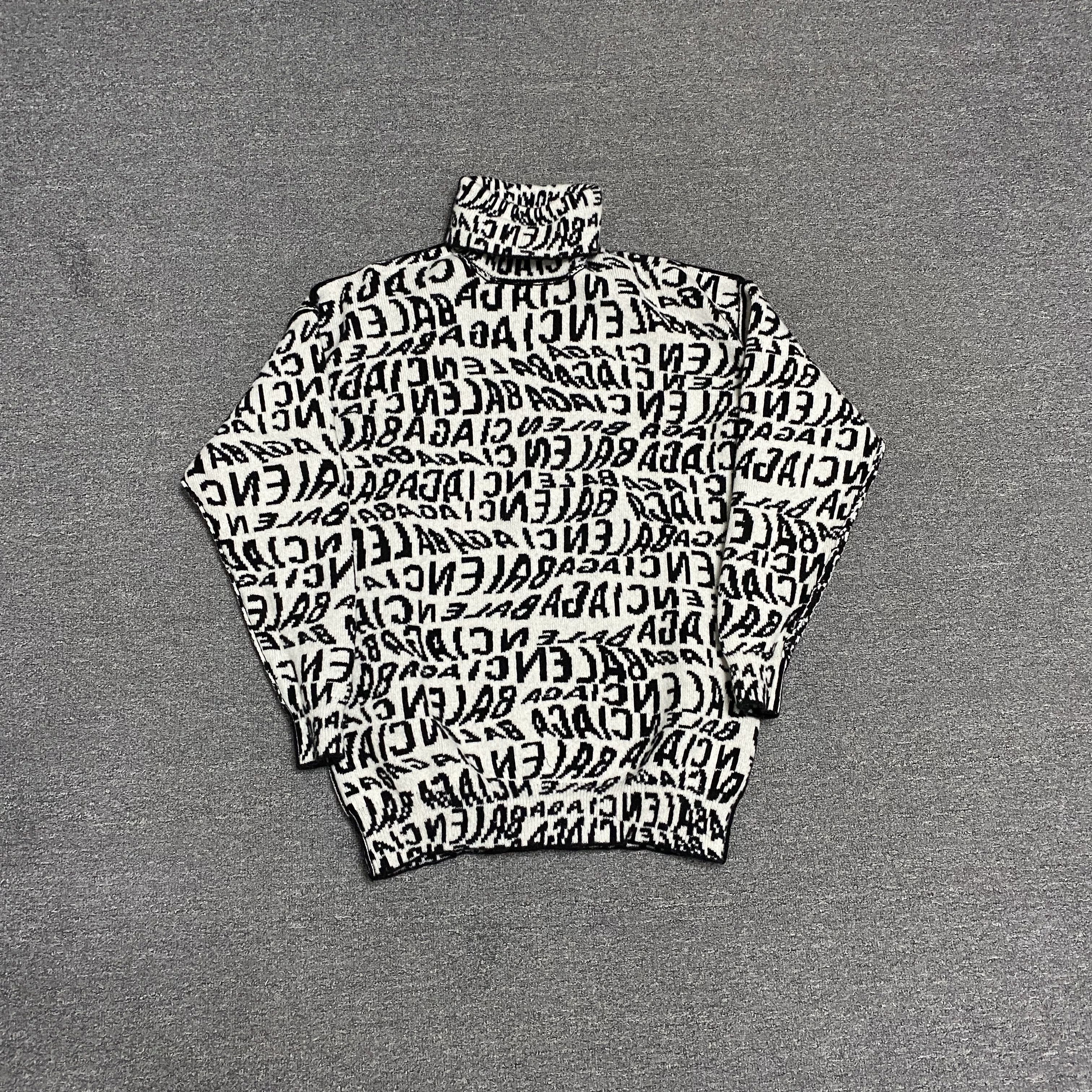 Balenciaga Balenciaga Logo Reversible Wool Knit Sweater Size XS / US 0-2 / IT 36-38 - 4 Thumbnail