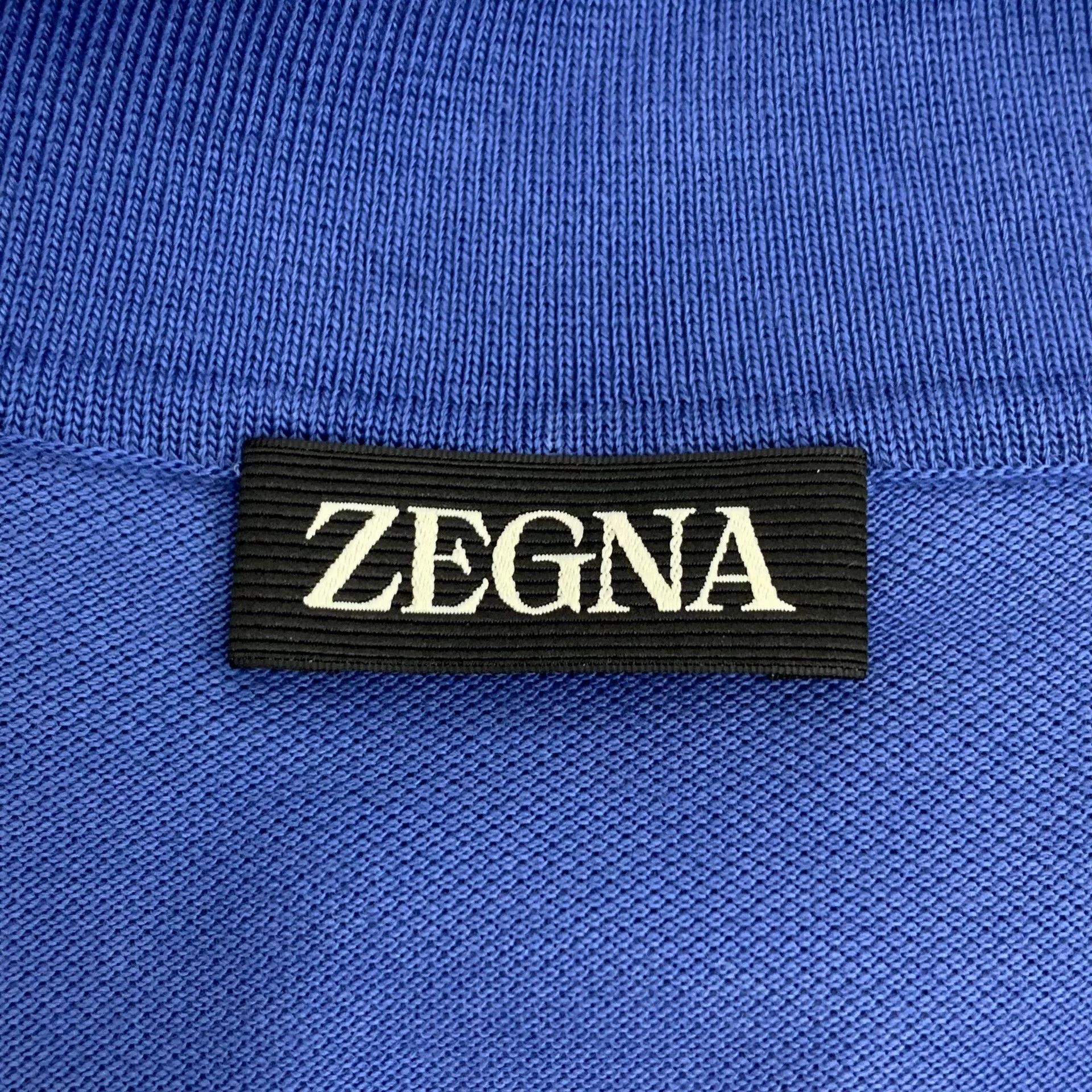 Ermenegildo Zegna Ermenegildo Zegna Retro Embroidered Blue Polo M Men Size US M / EU 48-50 / 2 - 5 Thumbnail