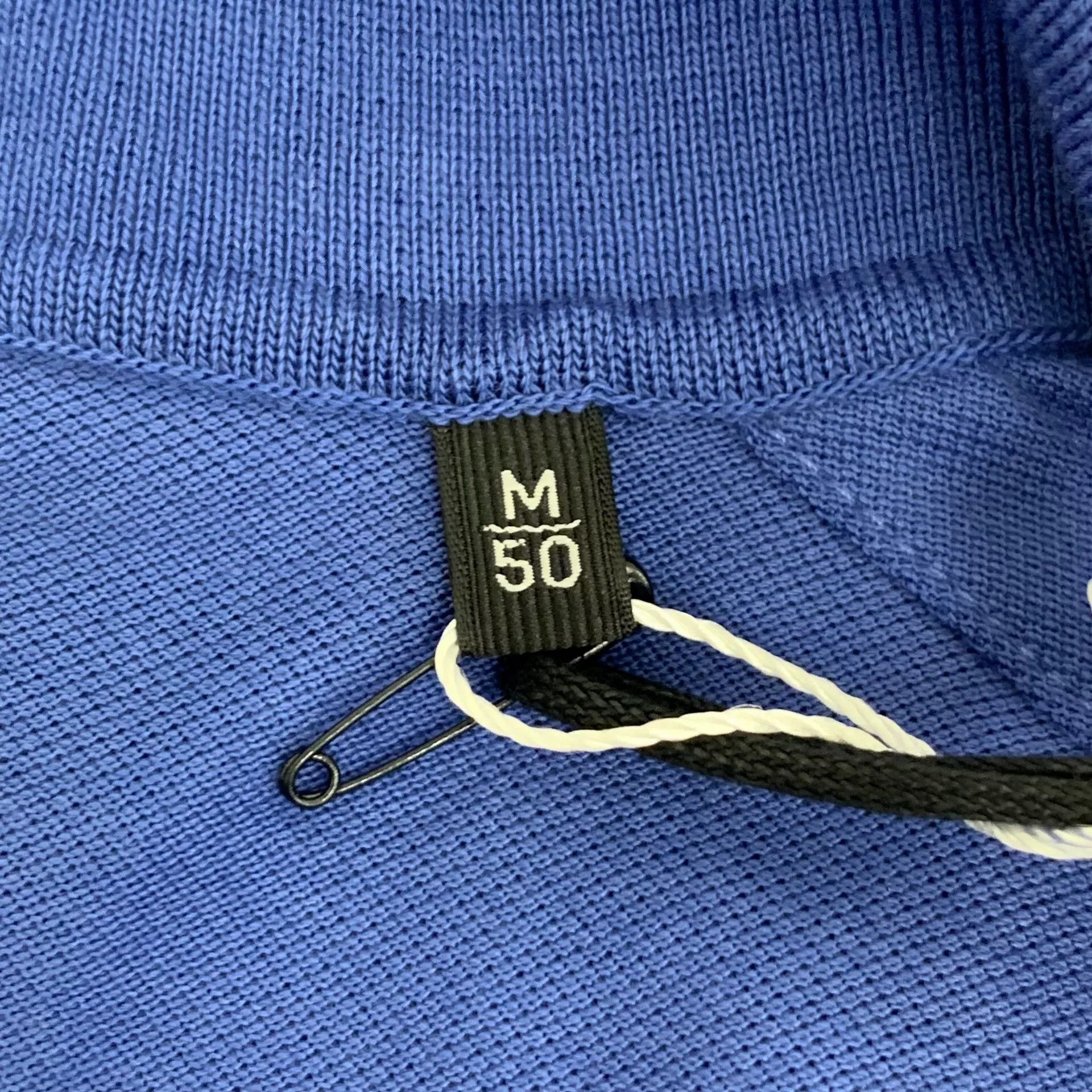 Ermenegildo Zegna Ermenegildo Zegna Retro Embroidered Blue Polo M Men Size US M / EU 48-50 / 2 - 6 Thumbnail