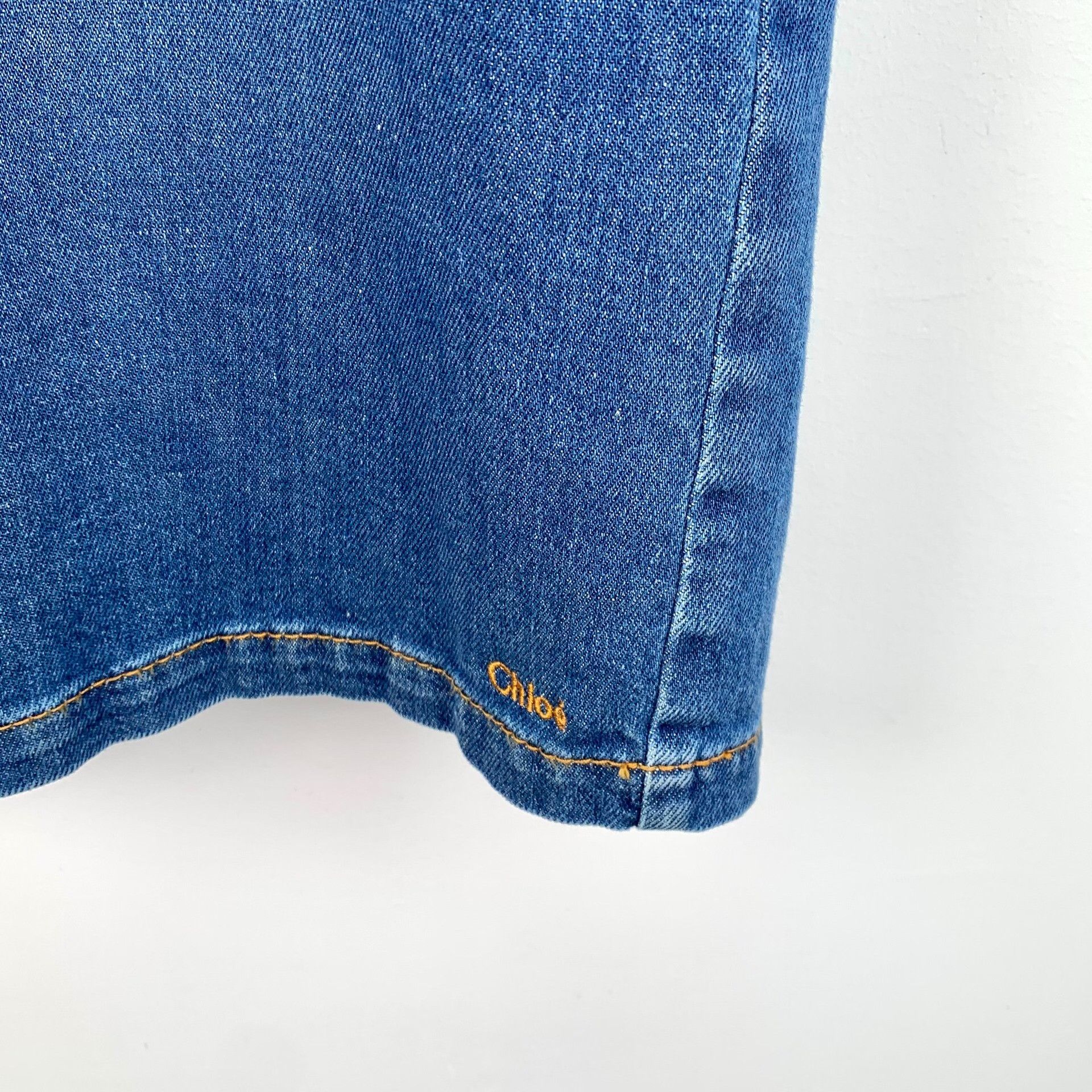Other Other Denim Cotton Blue Dress 14 Women Size XS / US 0-2 / IT 36-38 - 4 Thumbnail