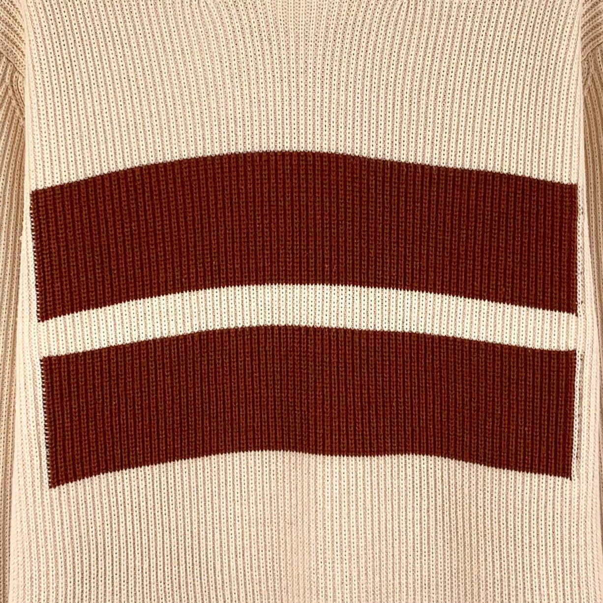 Ermenegildo Zegna Ermenegildo Zegna Knit Striped Beige Sweater L Men Size US L / EU 52-54 / 3 - 4 Thumbnail